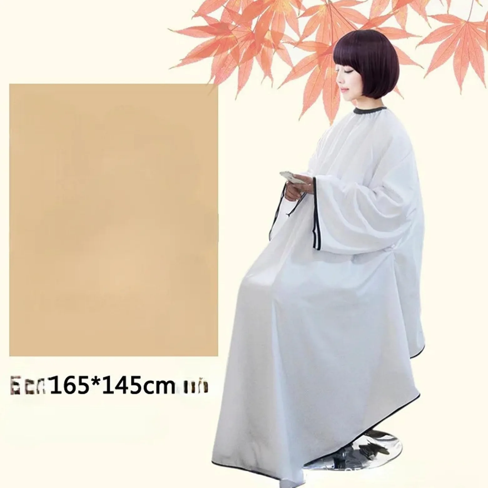 Mantella Parrucchiere Mantella da taglio impermeabile a maniche lunghe | Grembiule da salone professionale 145x165 cm
