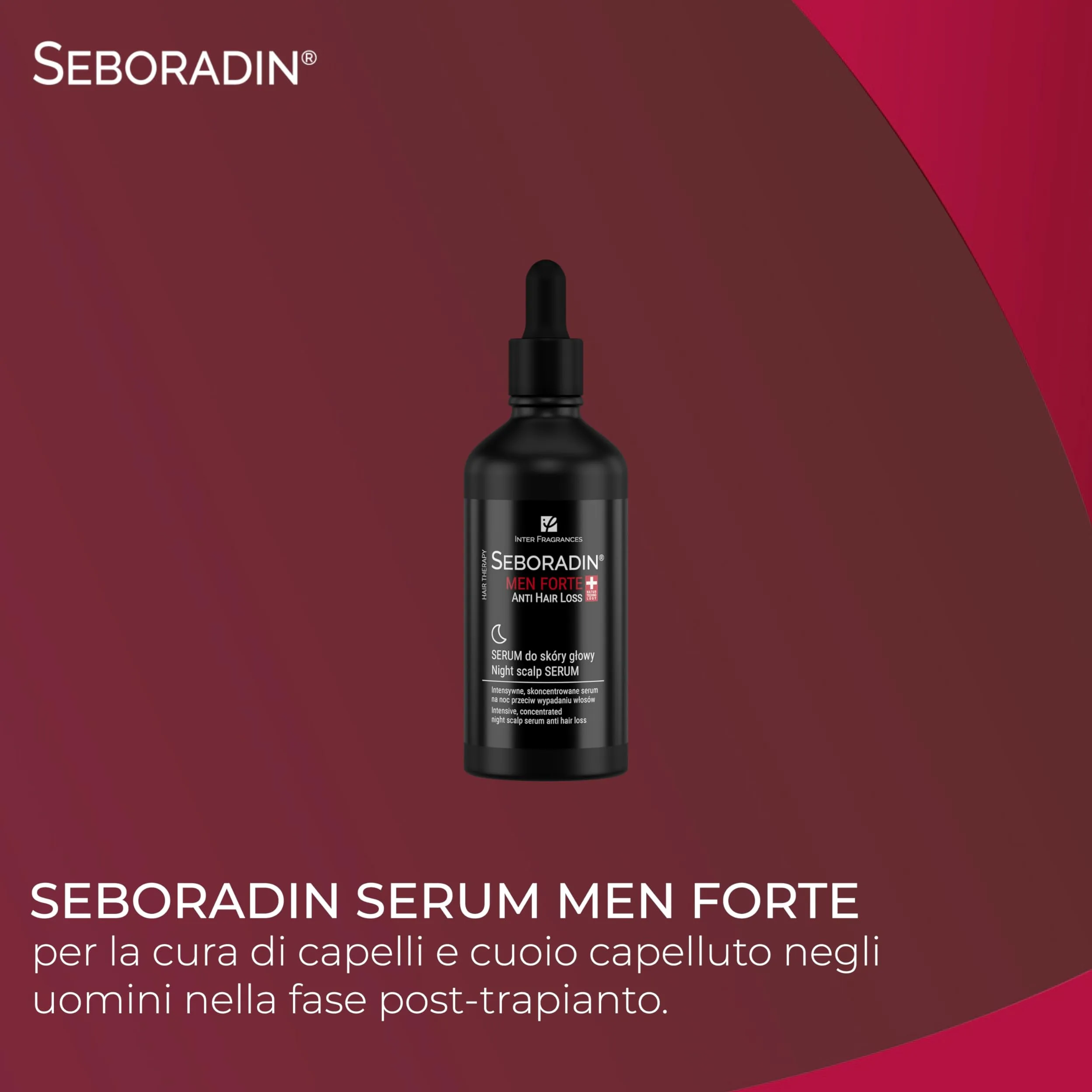 Seboradin PRO Uomo – Fiale, Derma Roller, Siero Notte, Shampoo, Lozione | Scrub Pelle Capelli, Crema Viso, Gel Doccia 2in1, Pro Care Complex – linea uomo anticaduta