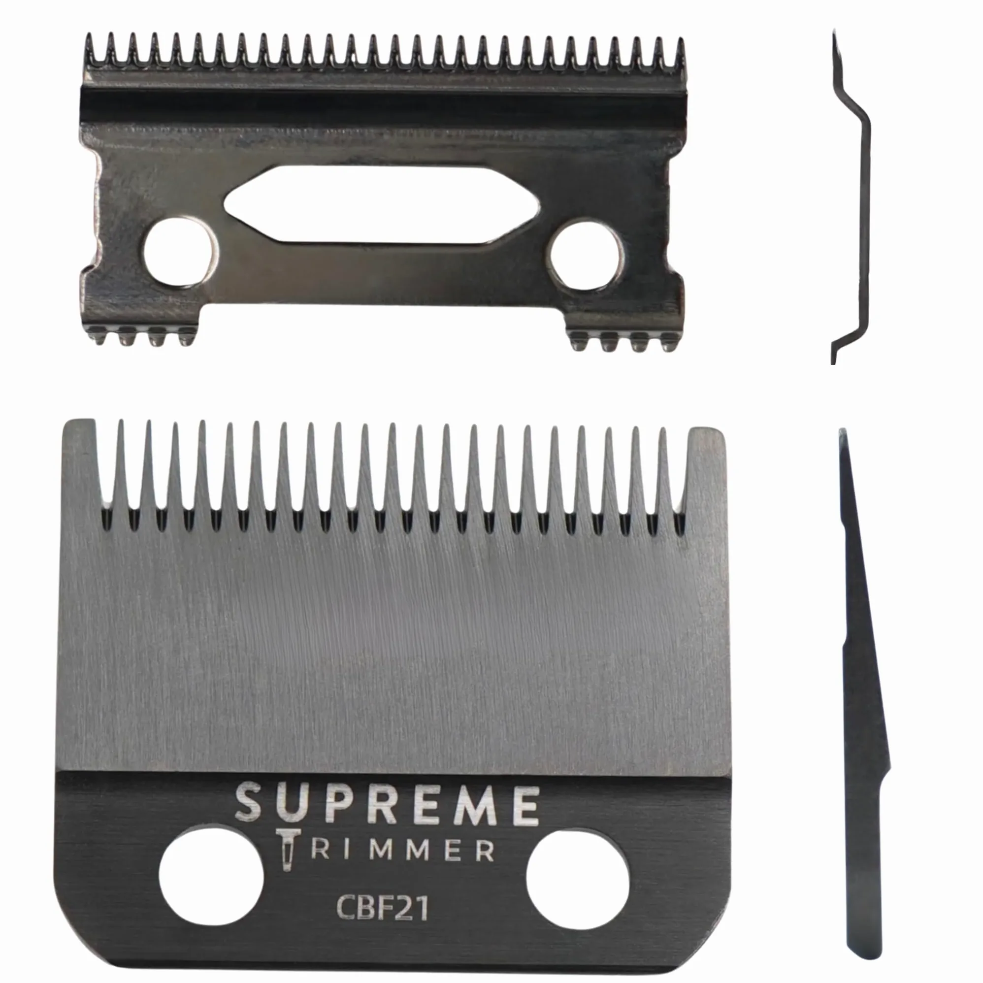 Supreme Trimmer DLC CBF21 - Lama di ricambio in acciaio rivestito per Darkstar72 e la maggior parte dei tagliacapelli, colore nero