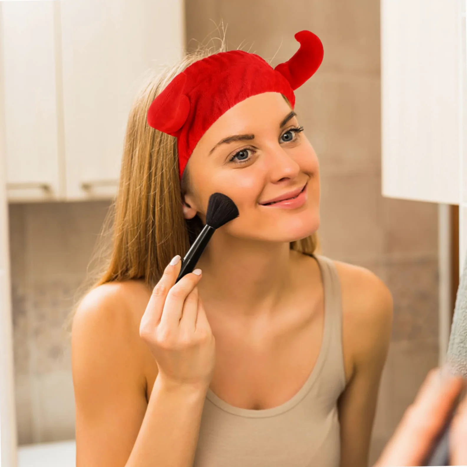 2pezzi Fascia Per Da Donna in Peluche Di Corno Per Trattamenti Viso Spa Trucco e Cura Della Confortevole e Resistente All Usura