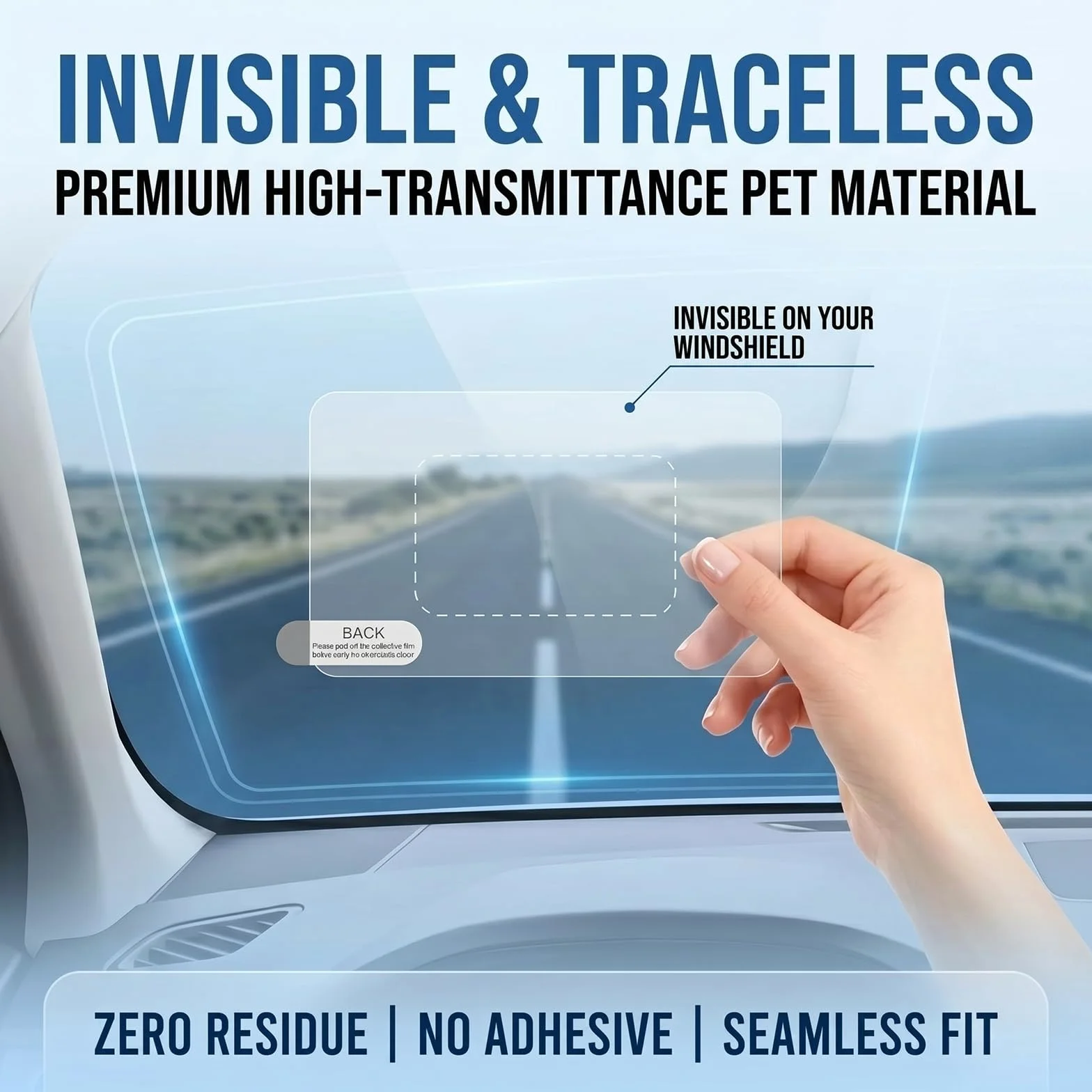 Set 16 Pezzi Adesivi Dash Cam: Pellicole Elettrostatiche e Biadesivi per Parabrezza Auto, Kit di Montaggio Trasparente Resistente al Calore