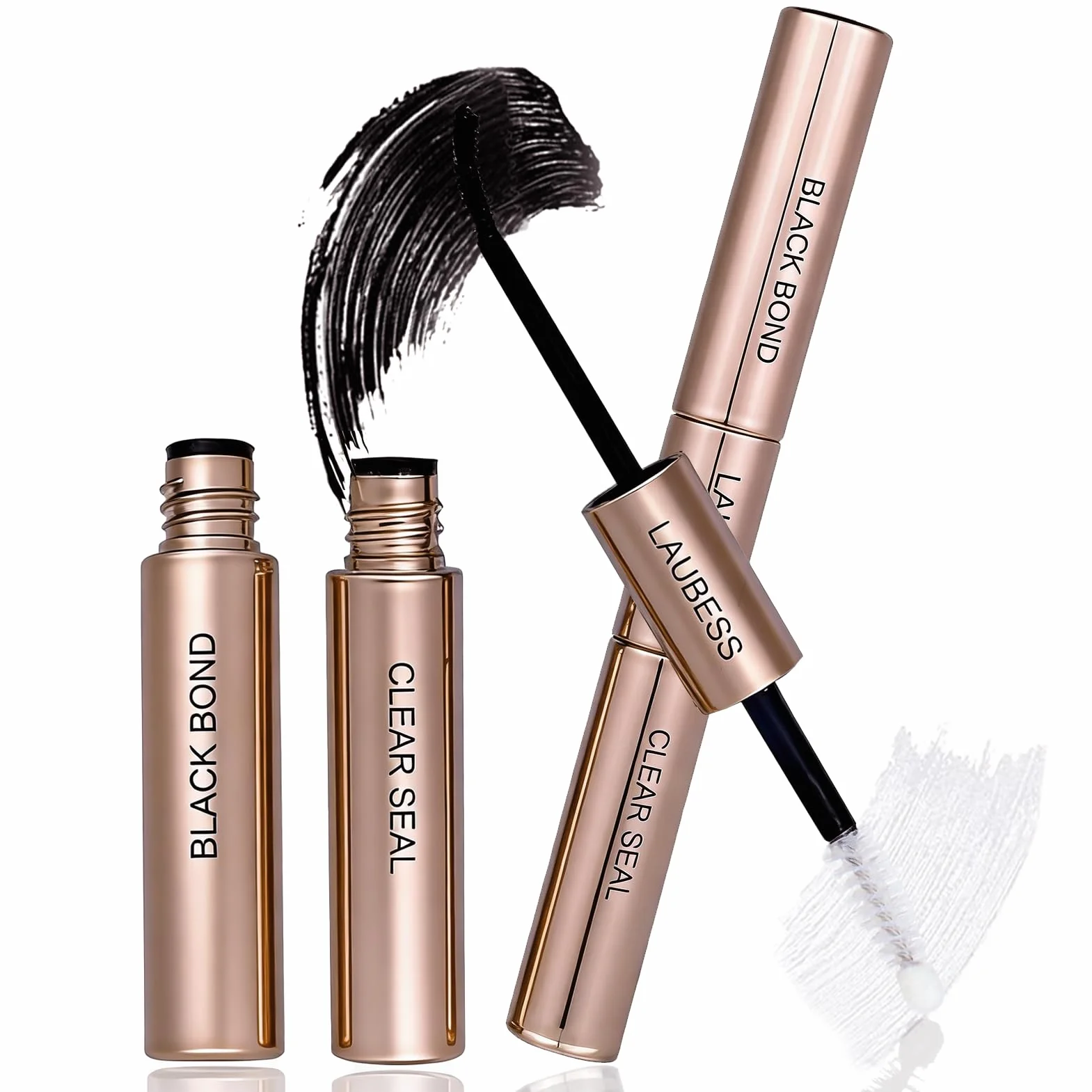 LAUBESS Colla Ciglia Finte Waterproof 10ml Black/Clear 48-72 Ore