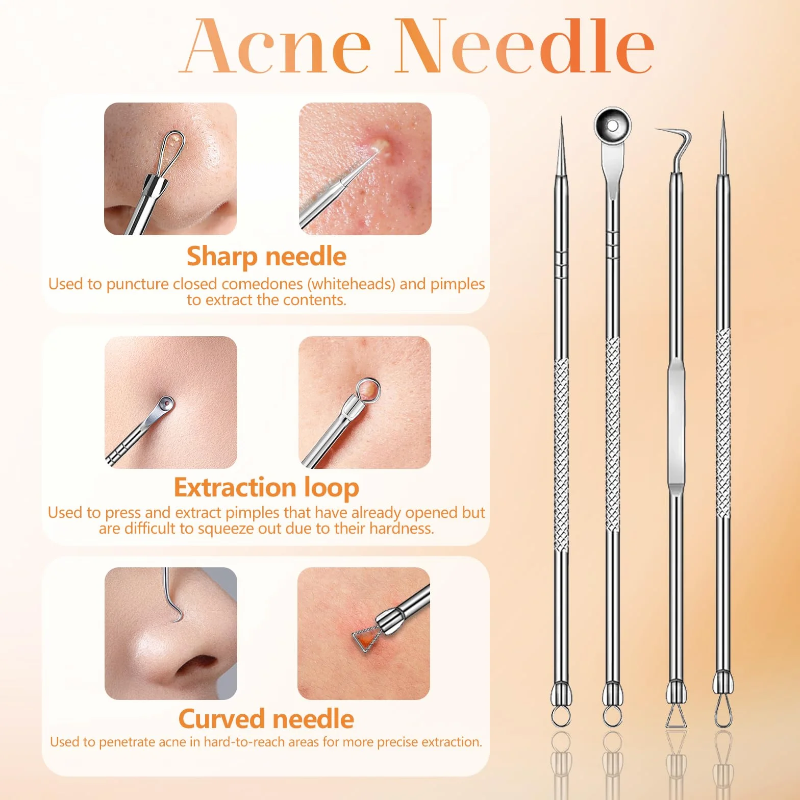 Aspiratore Punti Neri Professionale Elettrico, Rimozione Comedoni con 4 Testine e 4 Modalità, Blackhead Remover Vacuum