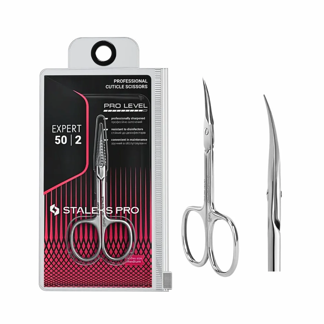 STALEKS PRO by Natury Nails Nożyczki do skórek Expert SE-50/2 24 mm Stal nierdzewna Rozmiar M