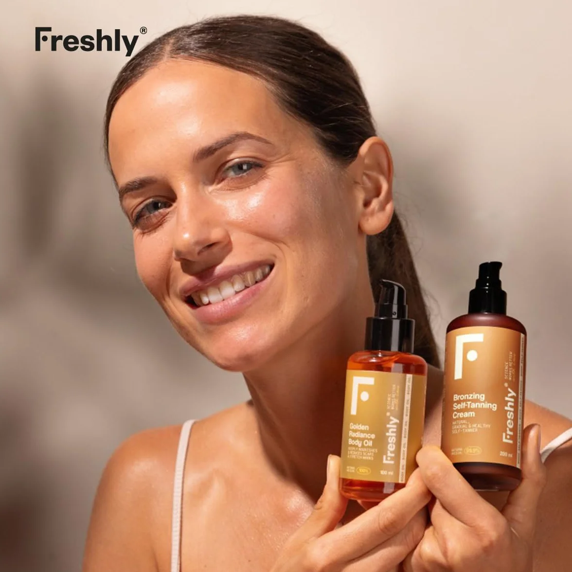 Freshly Cosmetics Golden Bronze Body Pack Autoabbronzante Olio Nutriente Crema 100ml 200ml