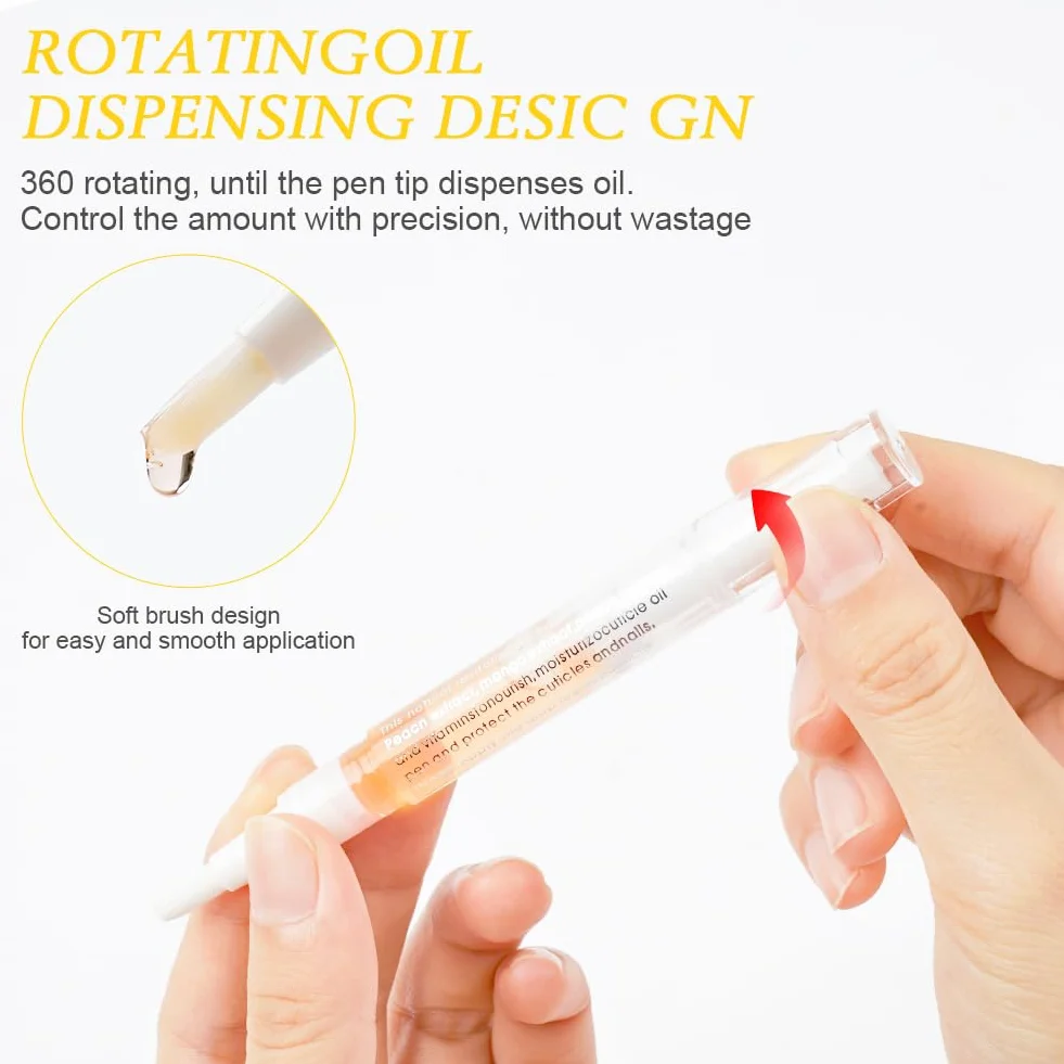 LOPHE Olio per Unghie e Cuticole, 2 Pezzi Penna per Olio Set di Oli per Cuticole, Trattamento delle Unghie, Nail Moisturizer, Nail Care Pen Formula Non Grassa