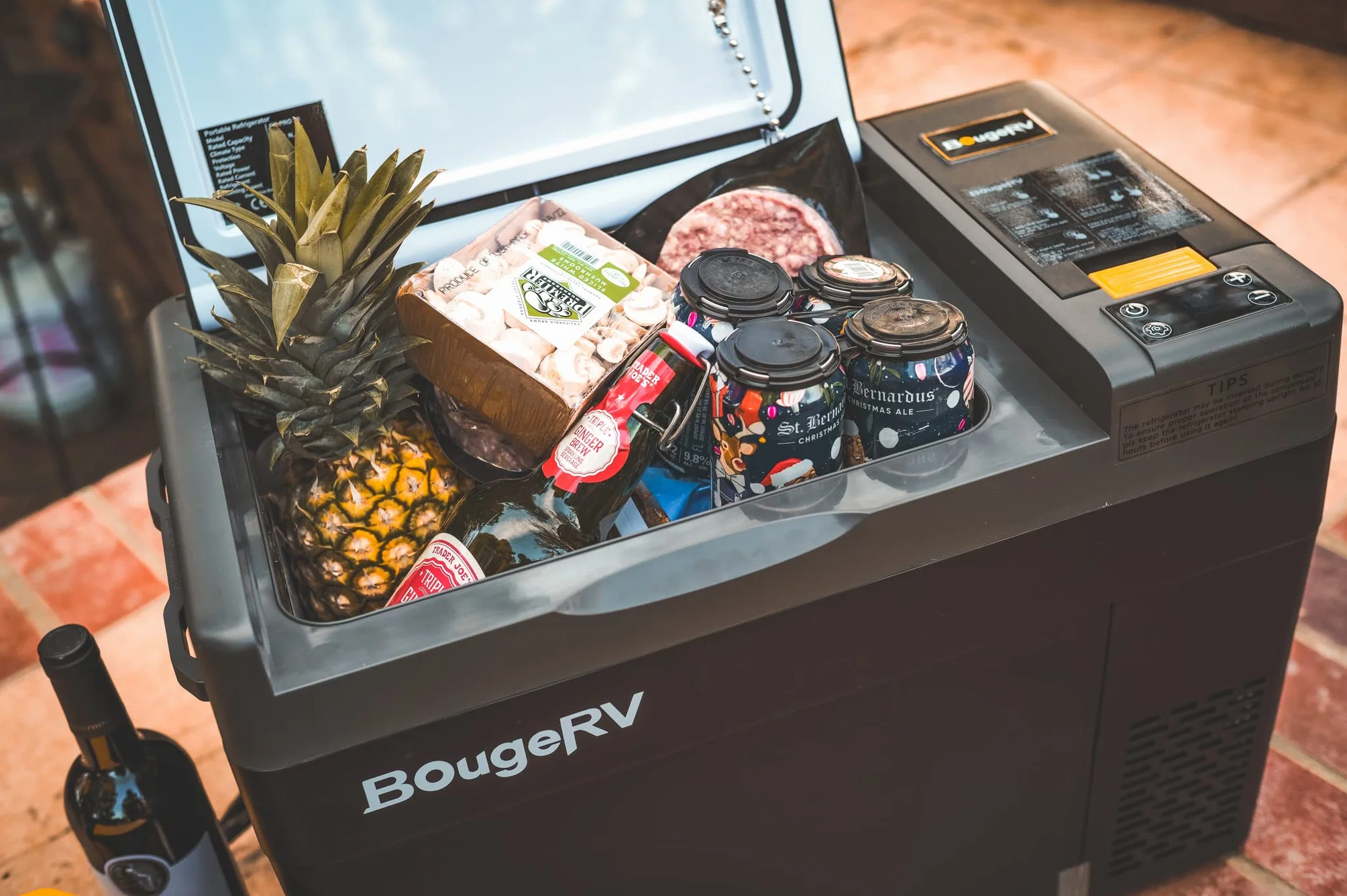 BougeRV CRPRO Frigo Portatile 29 litri -22°C 10°C 12/24V CC 110-240V CA Compressore 12V Campeggio Nero