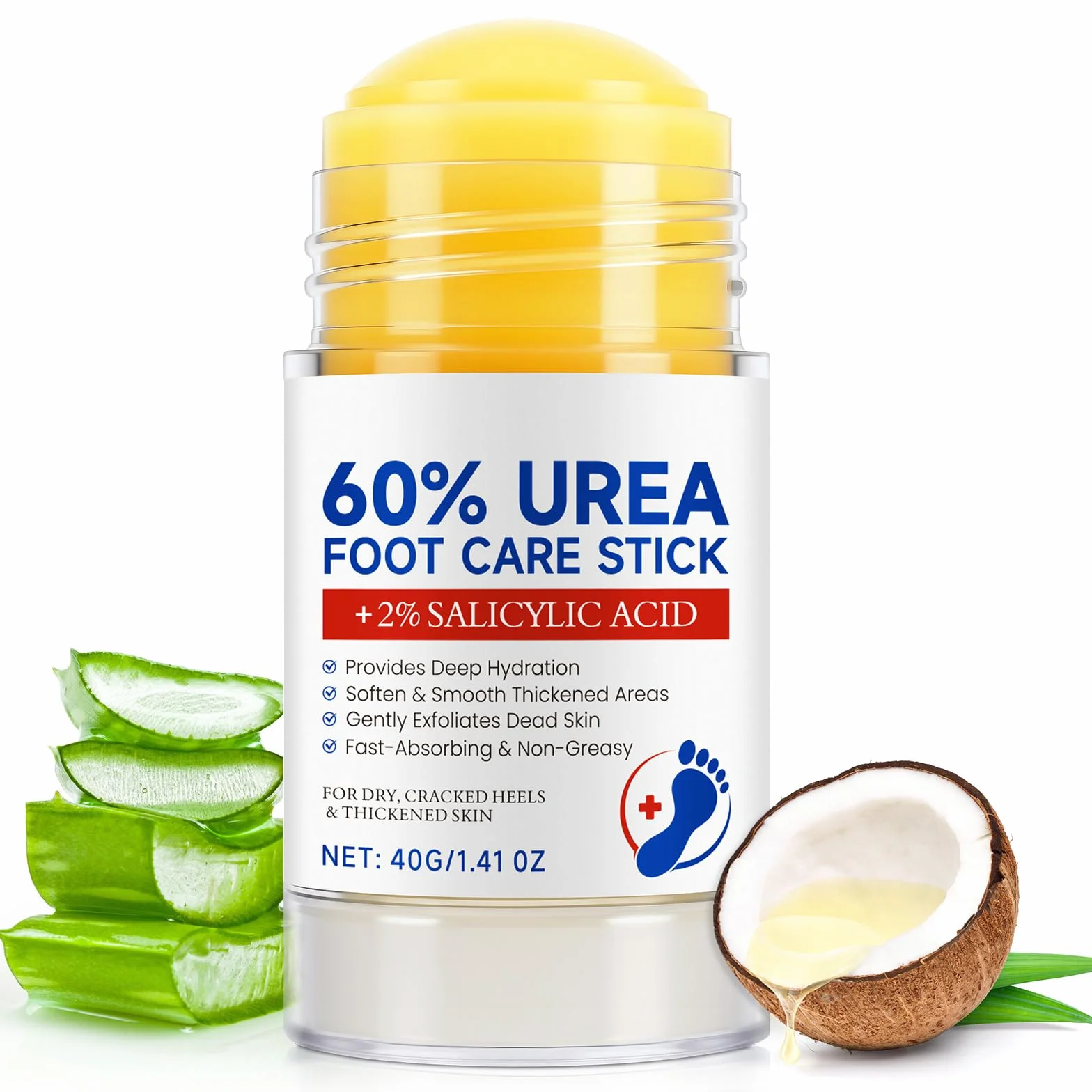Crema all'urea al 60% per Piedi, Mani, Gomiti e Ginocchia - Riparazione Intensiva per Pelle Secca, Ruvida e Screpolata