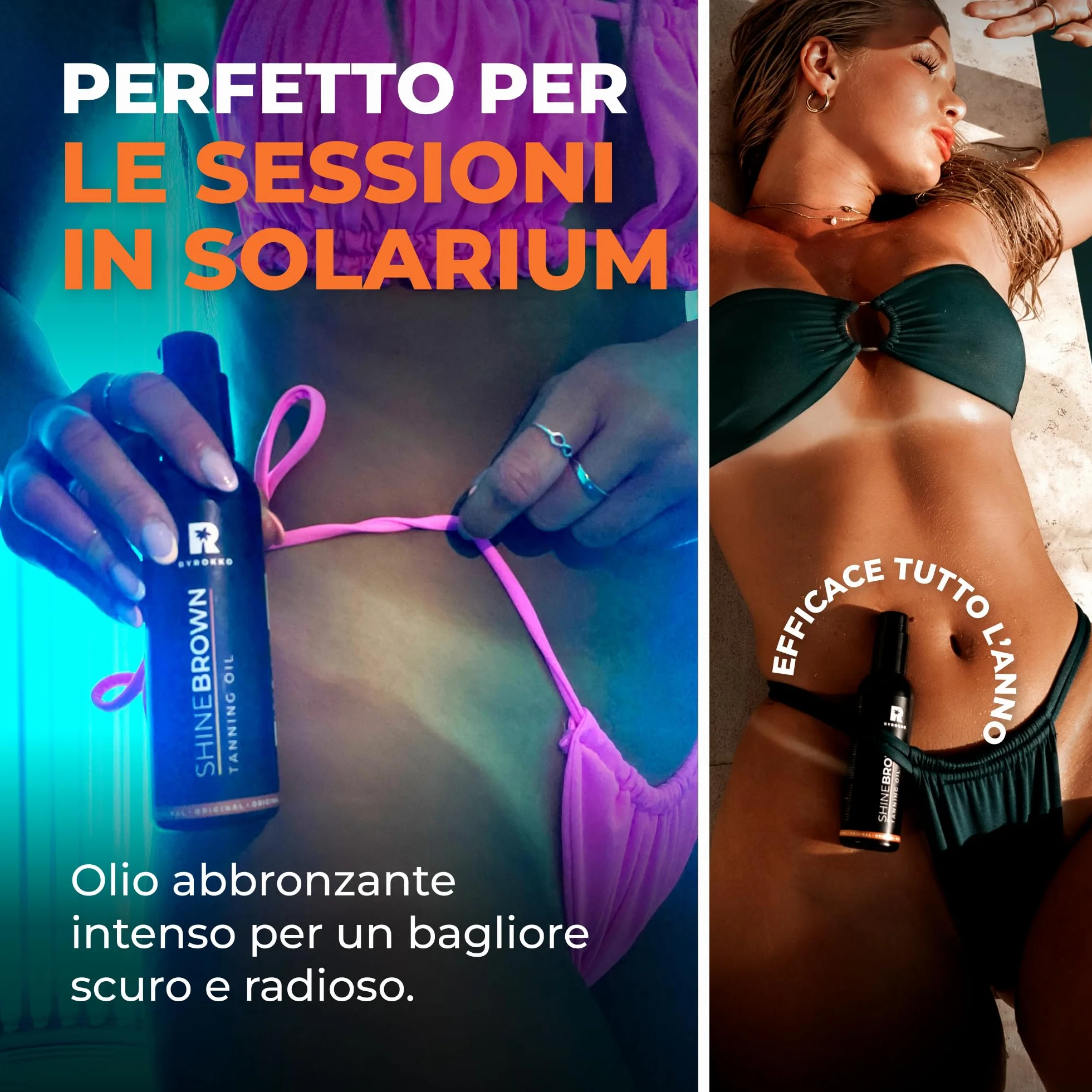 Byrokko Shine Brown Fast Olio acceleratore abbronzante per lettino e all'aperto