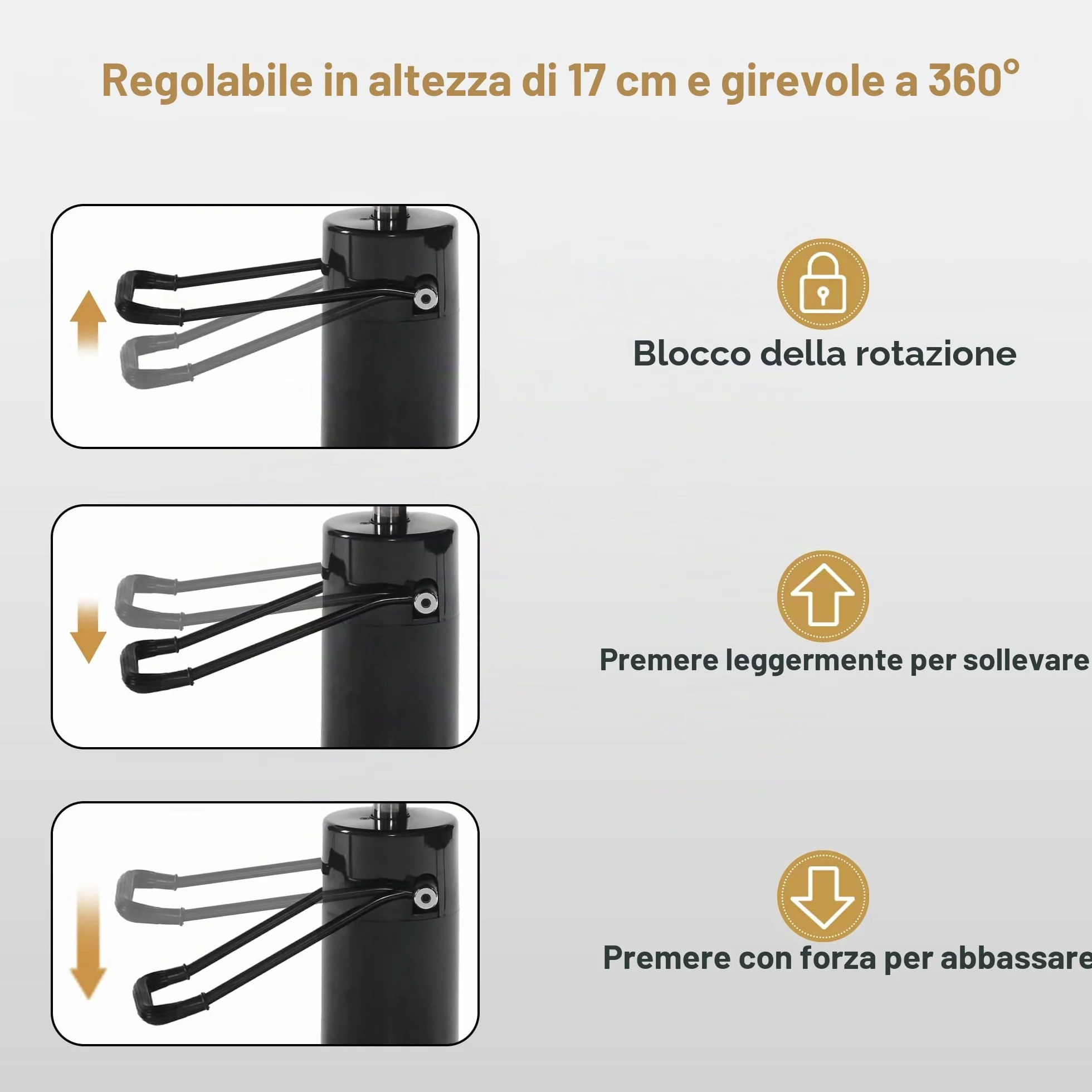 Barberpub Sedia da parrucchiere 3822 (nero)