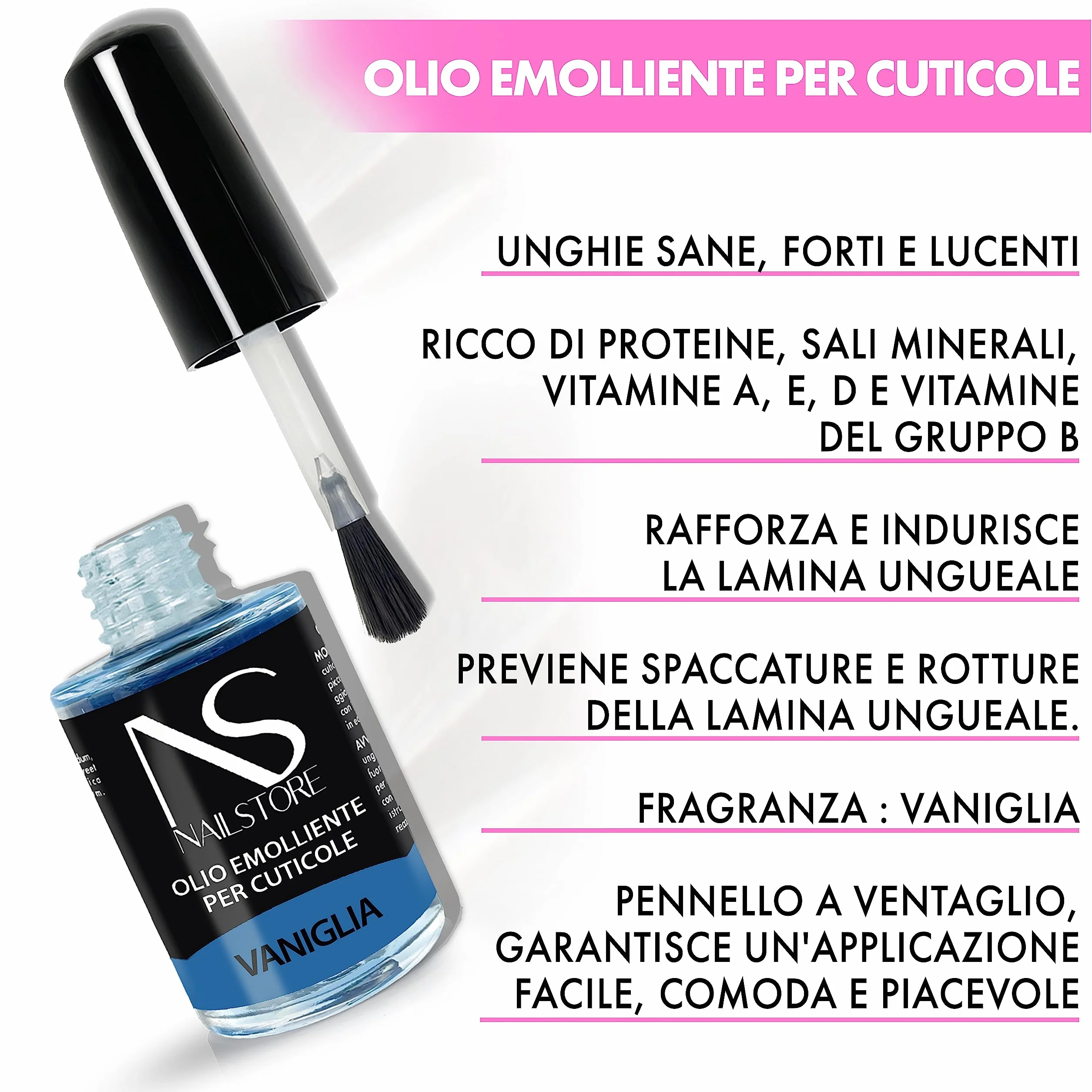 NAILSTORE - Olio per Cuticole e unghie Nail Oil, Trattamento Delle Unghie Cuticola Rivitalizzante Olio Nail Polish - 15ML (Vaniglia)