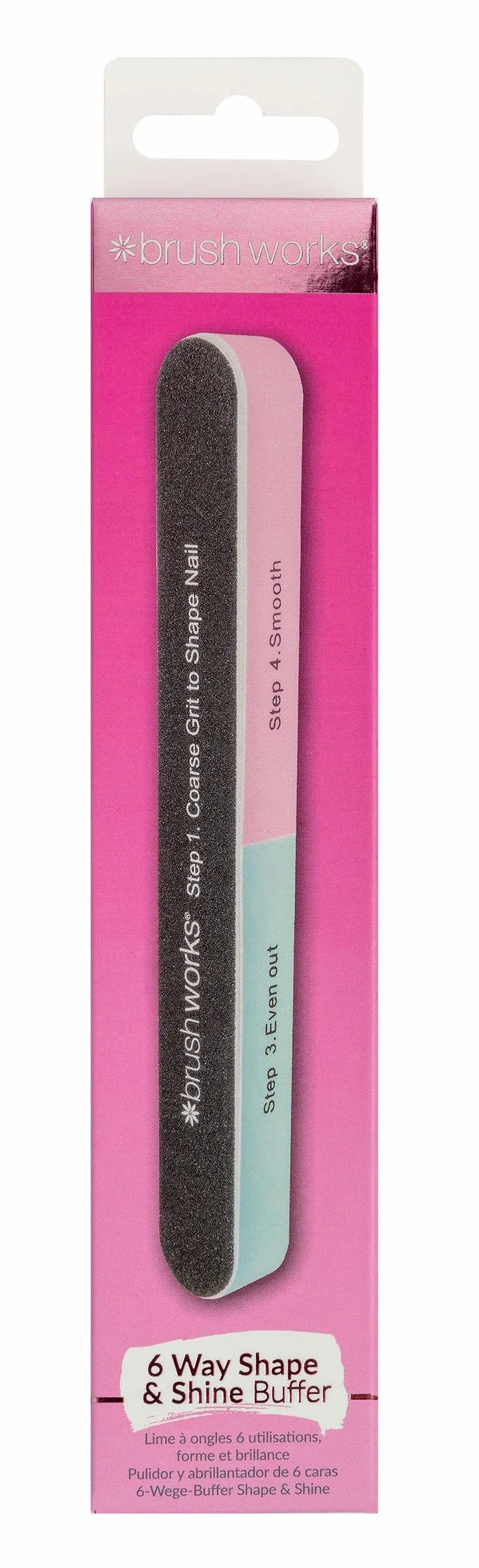 Brushworks Brushworks 6 Sided Nail File - Shape & Shine