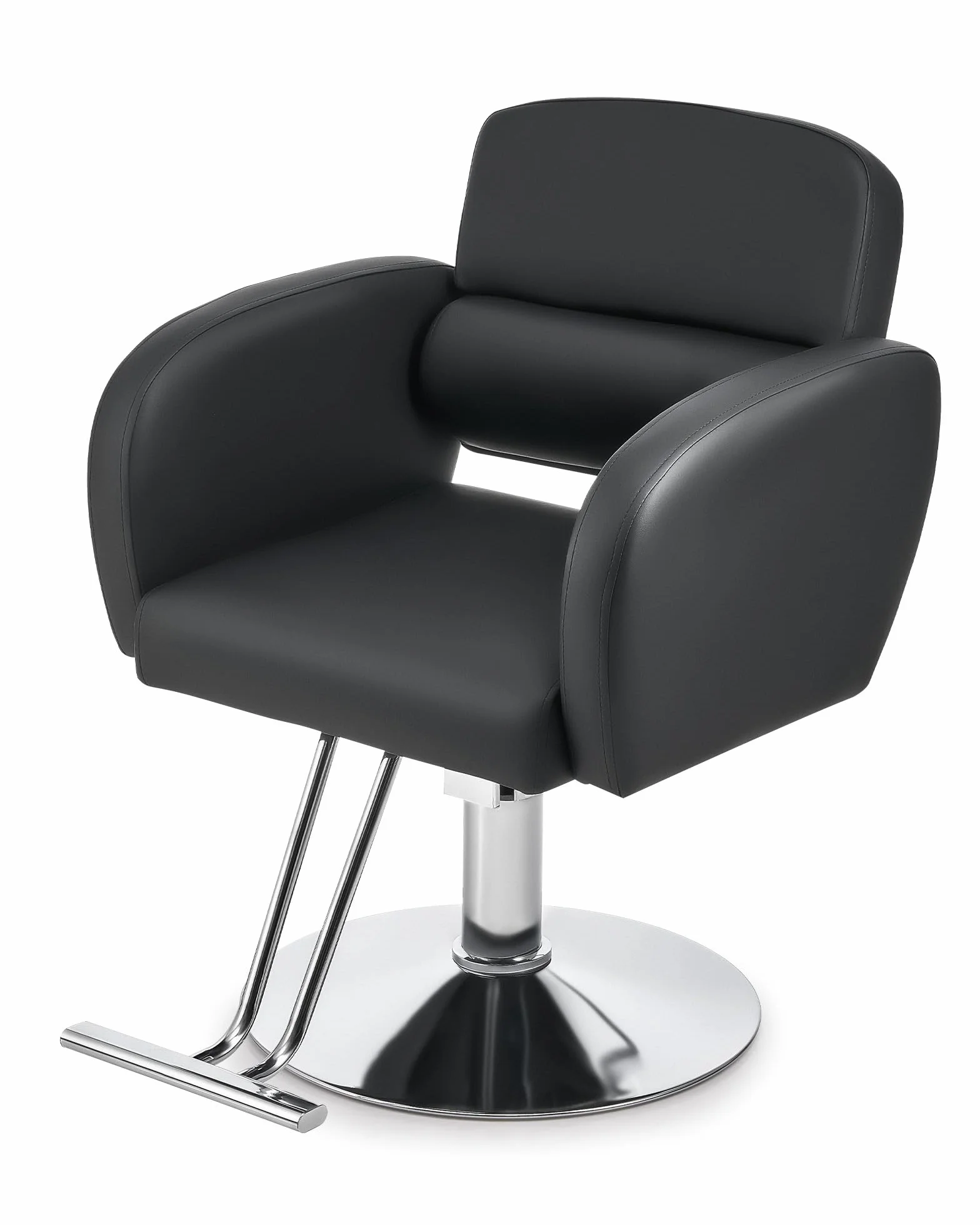 CO-Z Sedia da Parrucchiere Sedia da Barbiere Professionale con Girevole a 360° Altezza Regolabile 15 cm Poltrona da Parrucchiere Idraulica Capacità di 250 kg per Barbieri e Salone di Bellezza