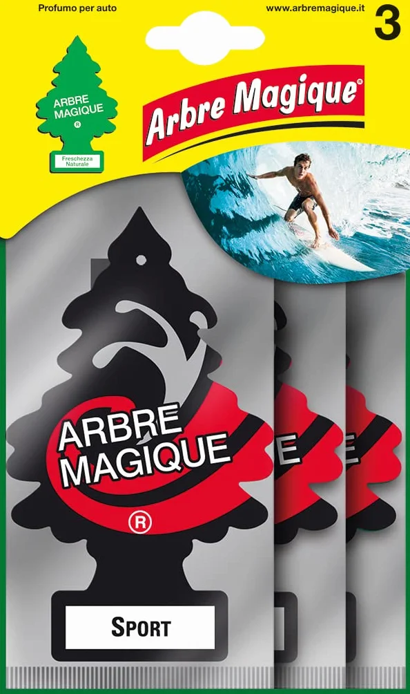 Arbre Magique Profumatore Auto Fragranza Sport Multipack 3 Pezzi Made in Italy