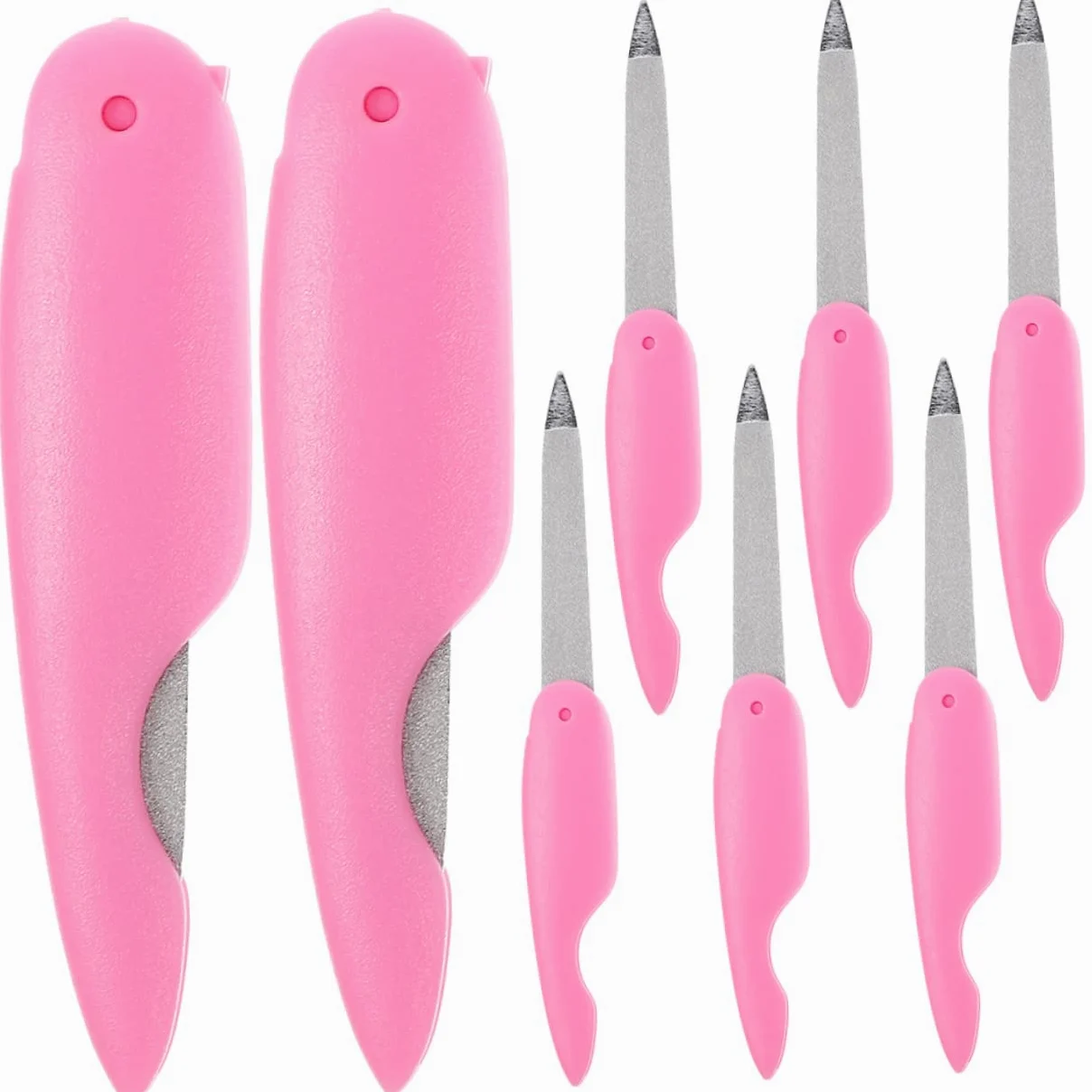 Healvian 5 Set Di Lime Per Unghie Pratiche Set Di Lime Per Unghie in Metallo Per Unghie Acriliche Da Viaggio 8 Pezzi*5