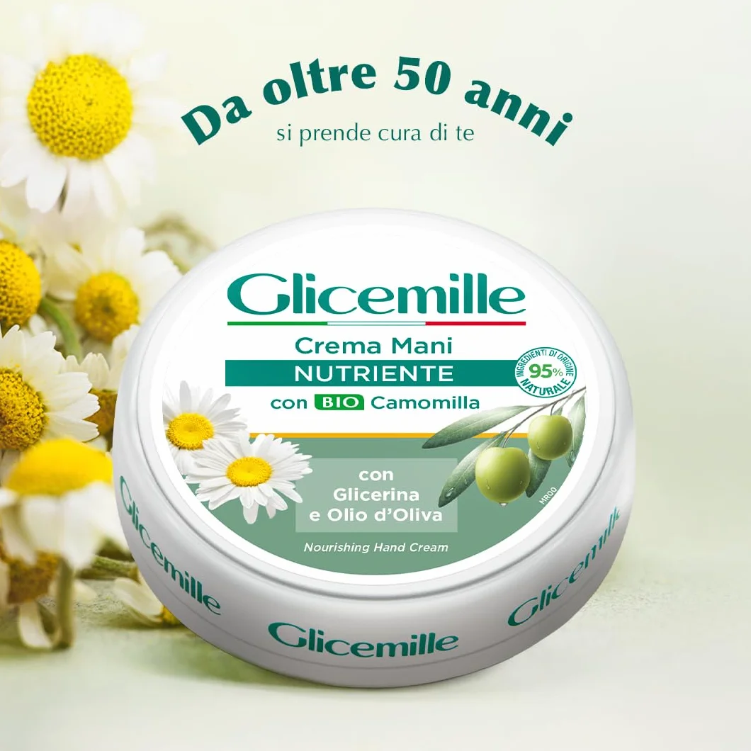 GLICEMILLE | Crema Mani Nutriente, Giara, 100ml | Con Glicerina e Olio di Oliva