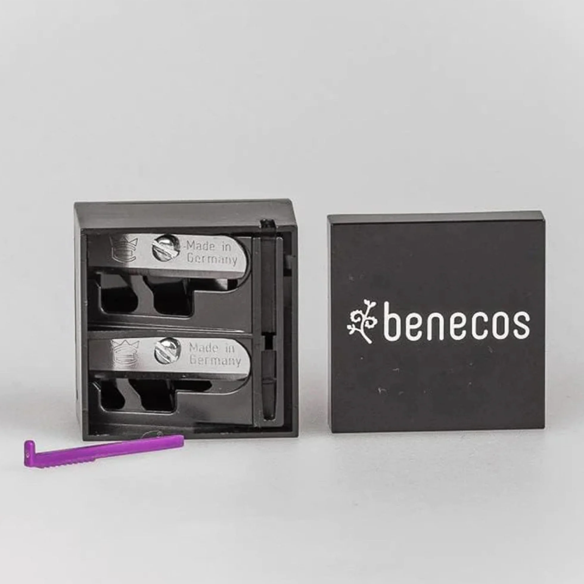 Benecos temperino doppio per matite cosmetiche con spatola di pulizia integrata