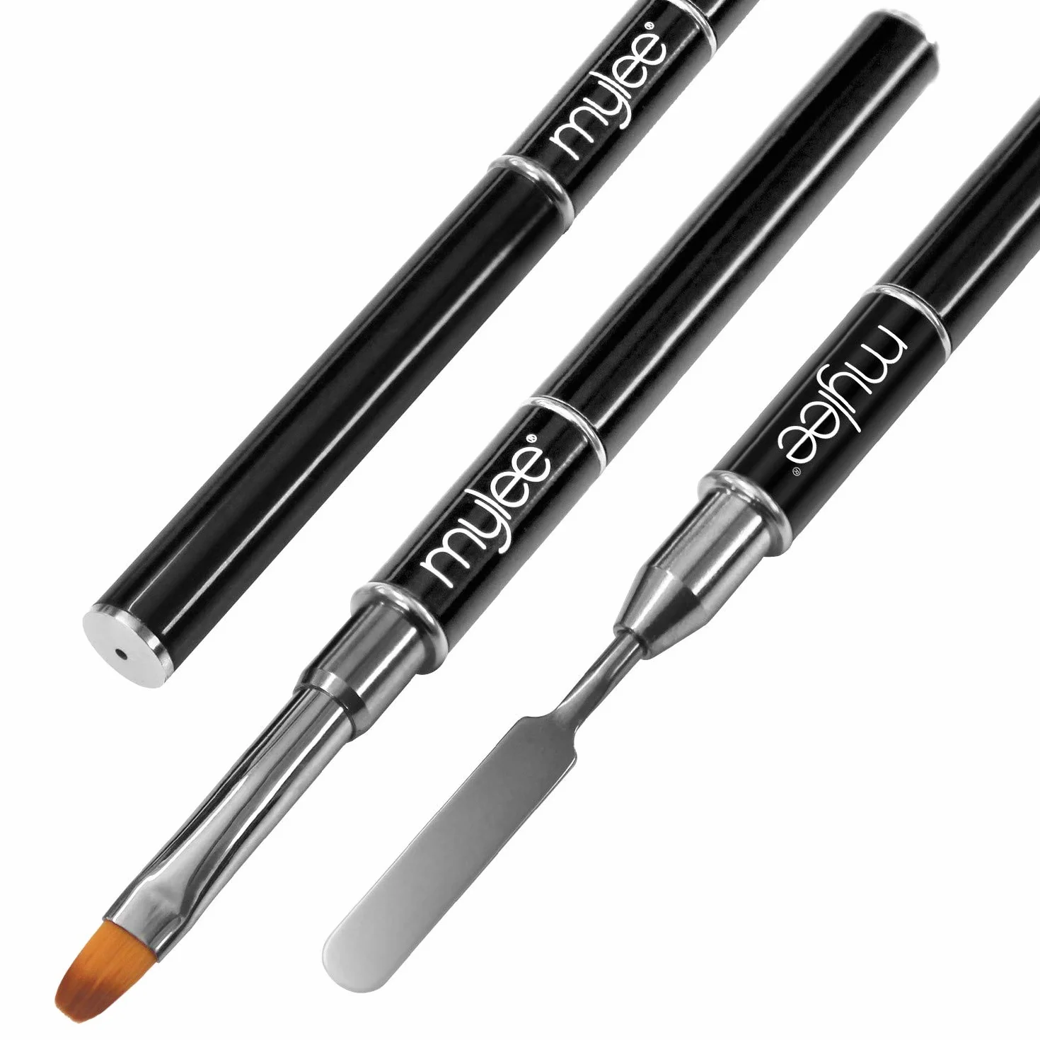 Mylee Pennello a doppia punta per Polymer Gel – Spatola e setole, Nail art UV/LED, Decorazione unghie
