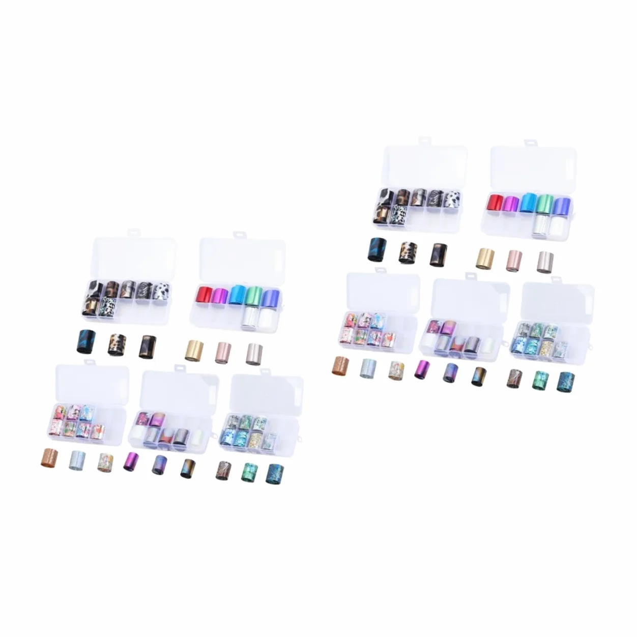 2 Set Adesivi Per Unghie Decorazioni Per Nail Art Con Design Unici Facili Applicare E Rimuovere Set Per Manicure E Pedicure Per Domestico 50 * 2