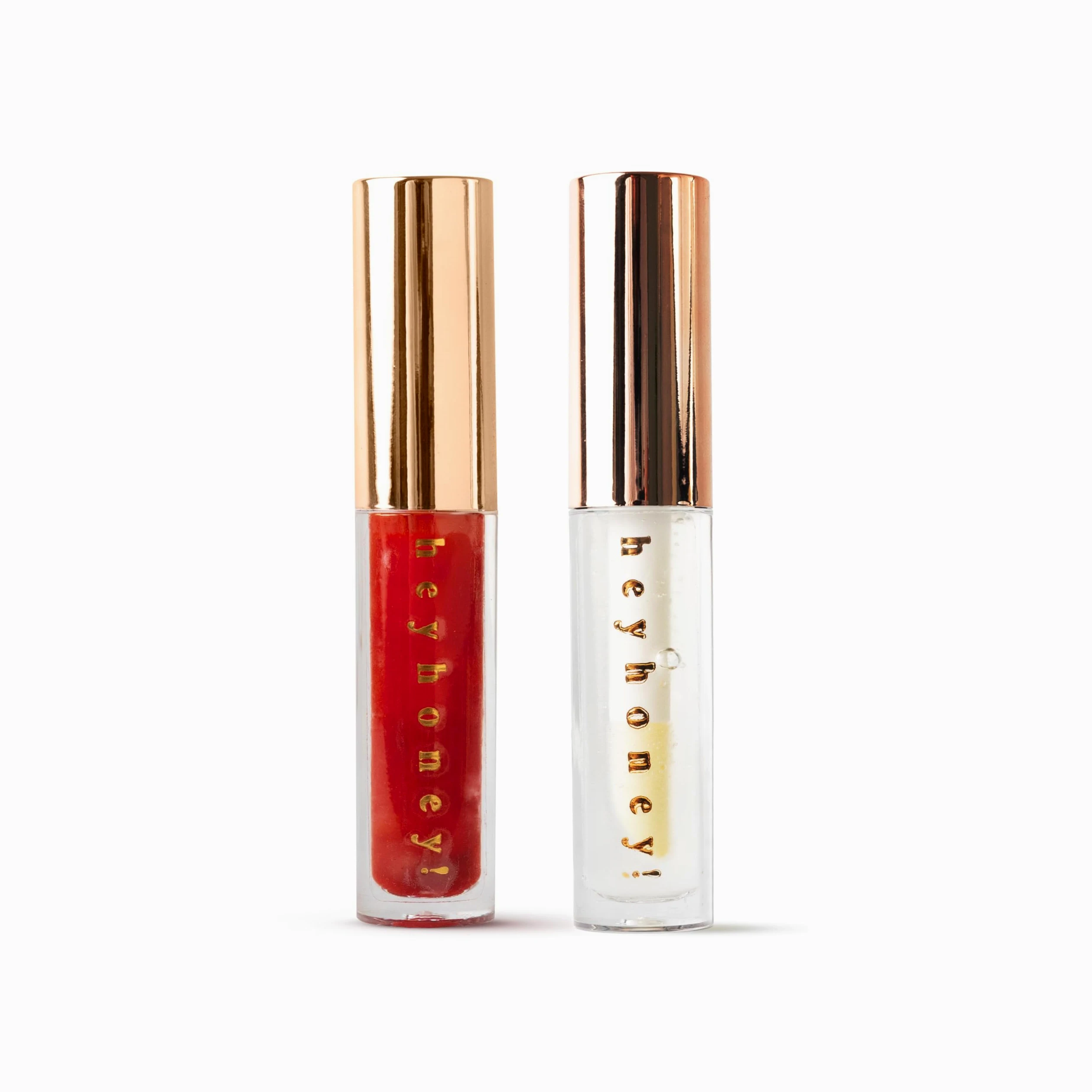 Duo Labbra rosse lucide – HeyHoney Miele Lip Plumping & Siero nutriente (10 ml) + HeyHoney - Olio per labbra colorato di anguria con acido ialuronico, oli vegetali e SPF (10 ml)