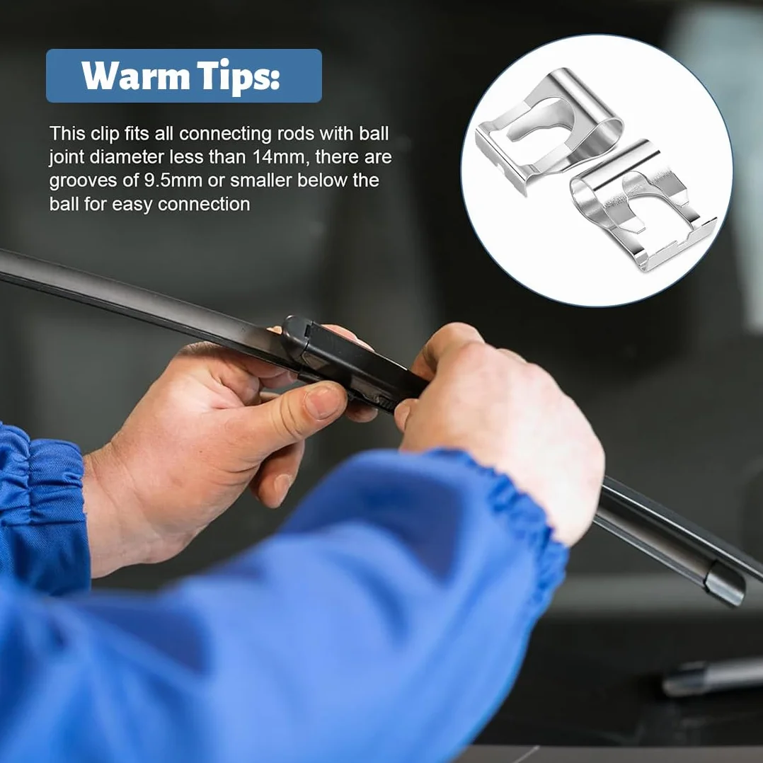 JEYORZY 6 Pezzi Clip del Tergicristallo, Kit di Riparazione Bracci Tergicristallo per Auto