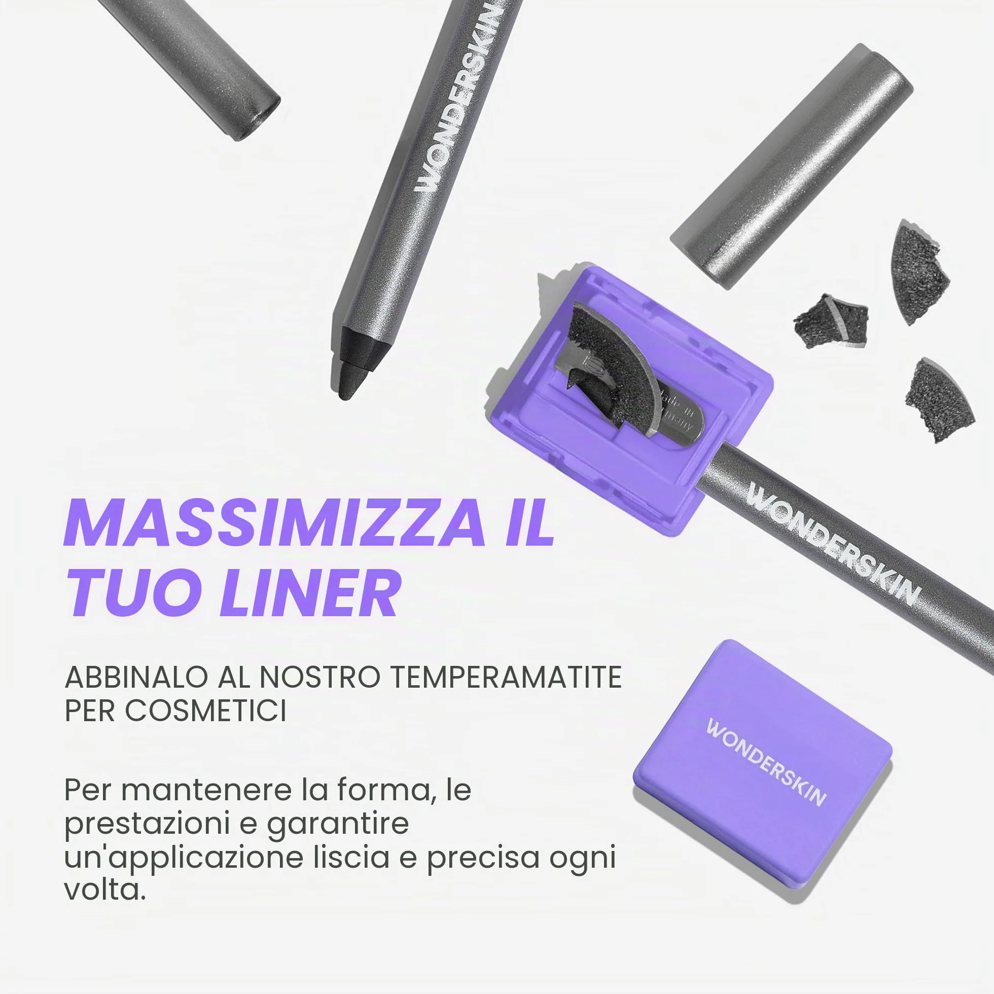 Wonderskin 1440 Matita Eyeliner Nera Waterproof A Lunga Tenuta
