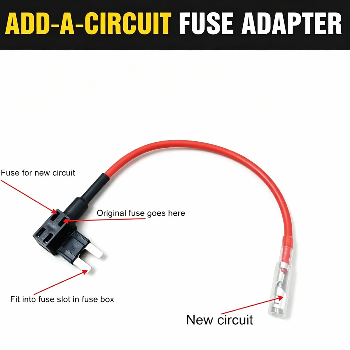 Gebildet Portafusibili ATM a Lama 12V-24V ADD-a-Circuit Fusibili Tap 16AWG Filo 6pcs ATS Fusibili a Lama 3A-20A Estrattore di Fusibili