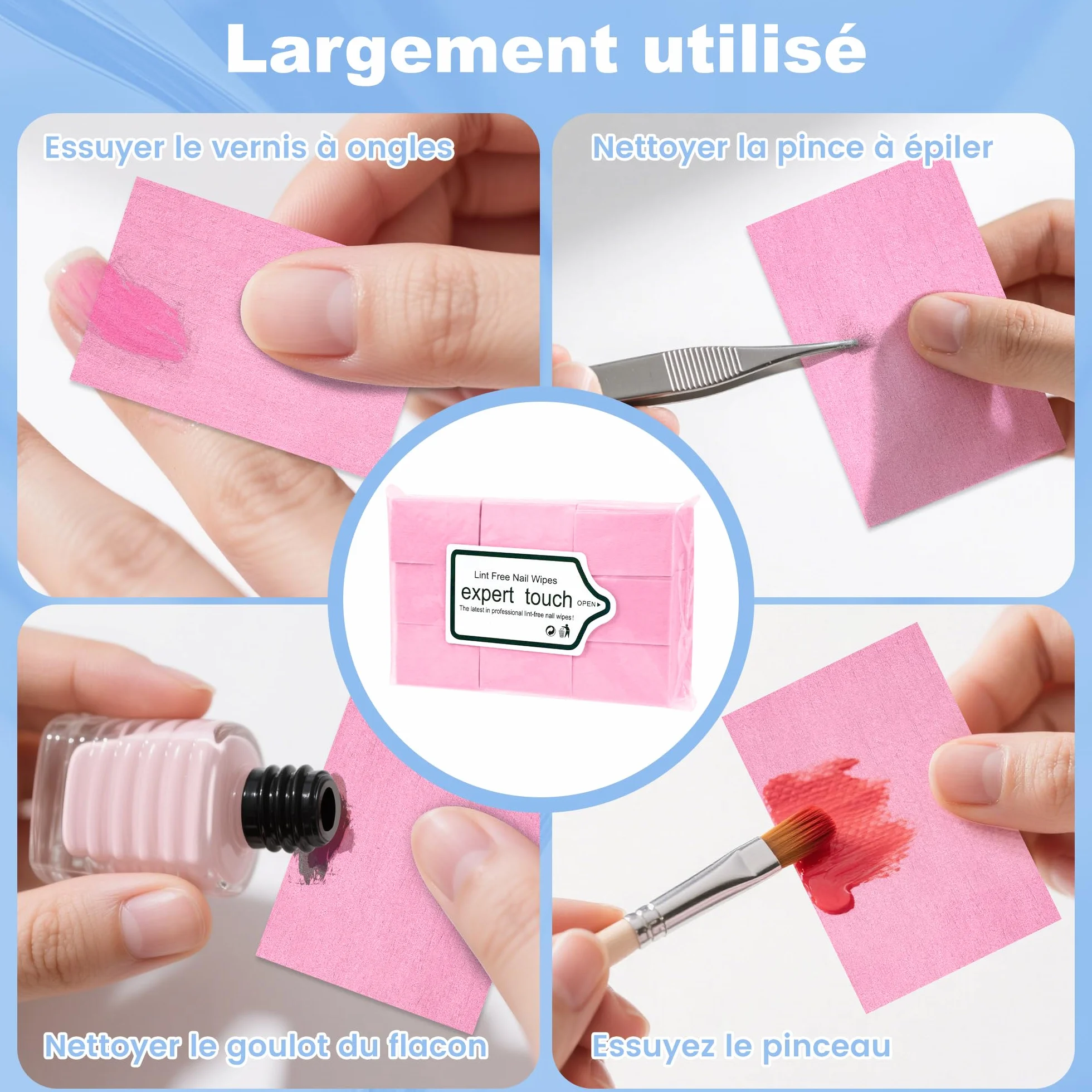 Pezzi Pad Unghie per Sgrassare Dischetti Cotone Senza Pelucchi Remover Semipermante Salviette Struccanti Solvente Sgrassatore Unghie Gel Acetone Pulizia Rosa 630