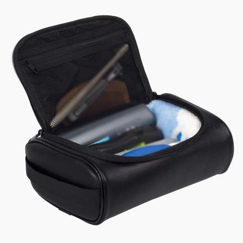 Borsa Da Trucco Da Viaggio In Pelle PU Borsa Da Toilette Da Uomo Piccola Borsa Da Trucco Con Cerniera Piccola