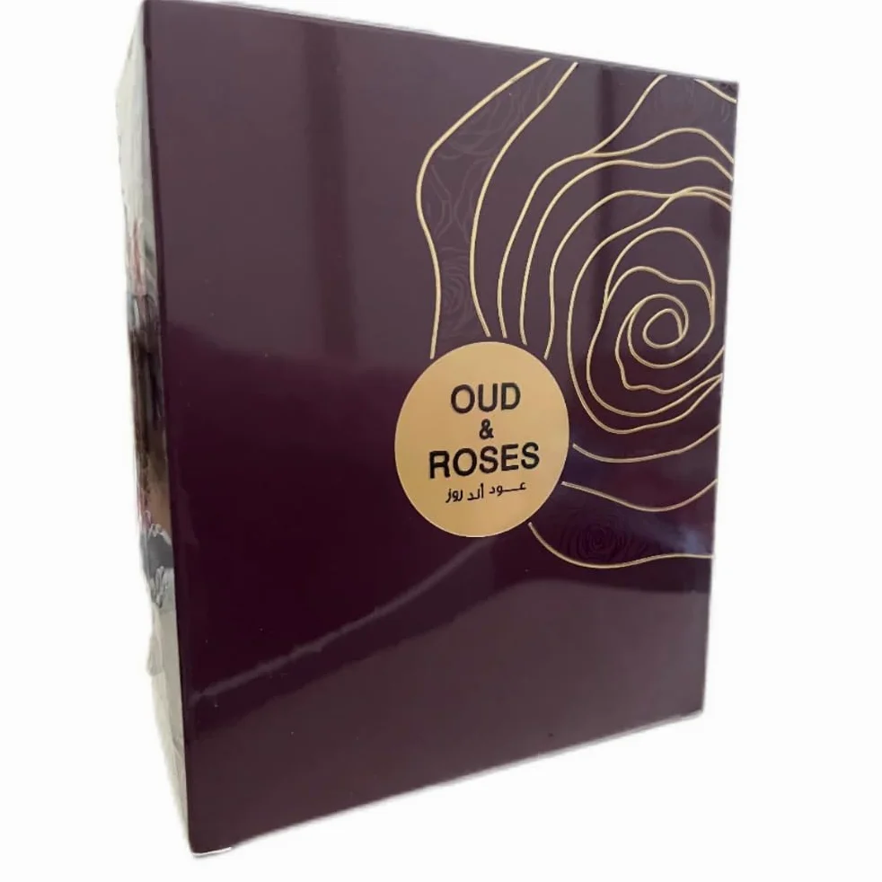 Eau de Parfum Oud and Roses, 60 ml di Ahmed | Per uomini e donne | Rosa turca | Oud | Lavanda | Sandalo | Ambra | Muschio | Alta concentrazione di olio