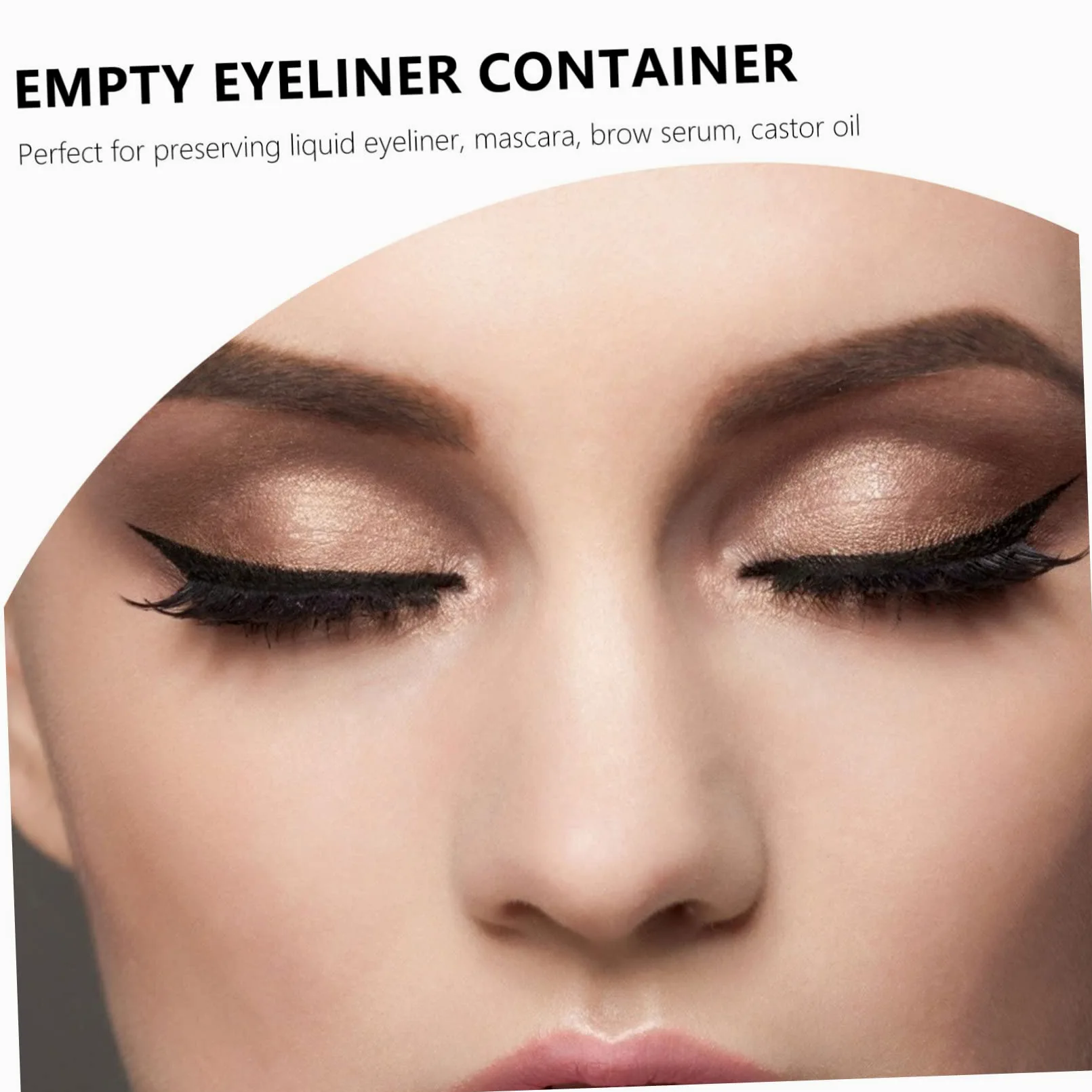 Veemoon 5 Pezzi Tubetto di Eyeliner Vuoto 1ml, Contenitore Ricaricabile in Plastico Oro, Leggero, per Saloni Cosmetici