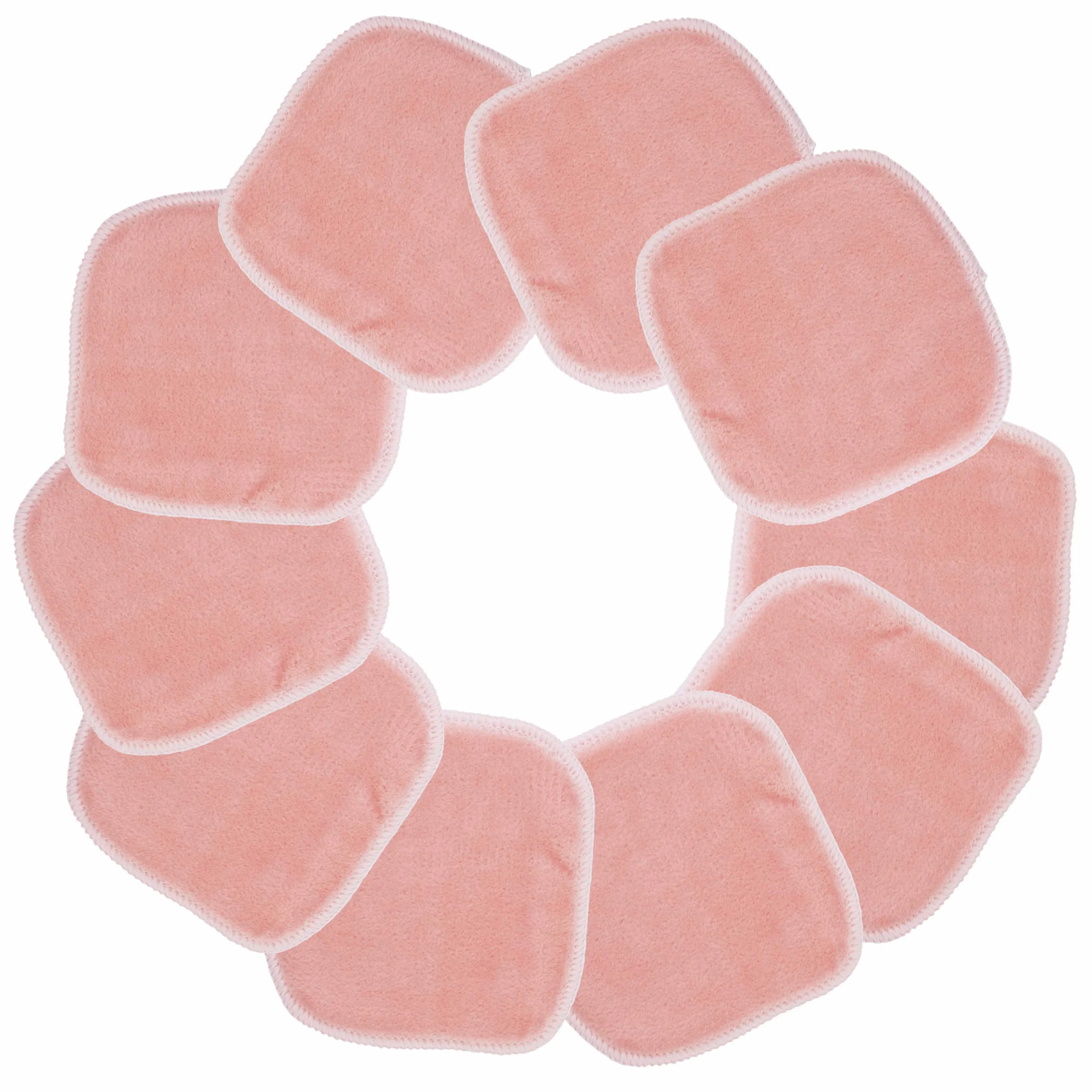 Polyte - panno premium per rimuovere il trucco/pulizia viso - in microfibra di pile - privo di agenti chimici ed ipoallergenico 10 pezzi (13 x 13 cm, Rosa)