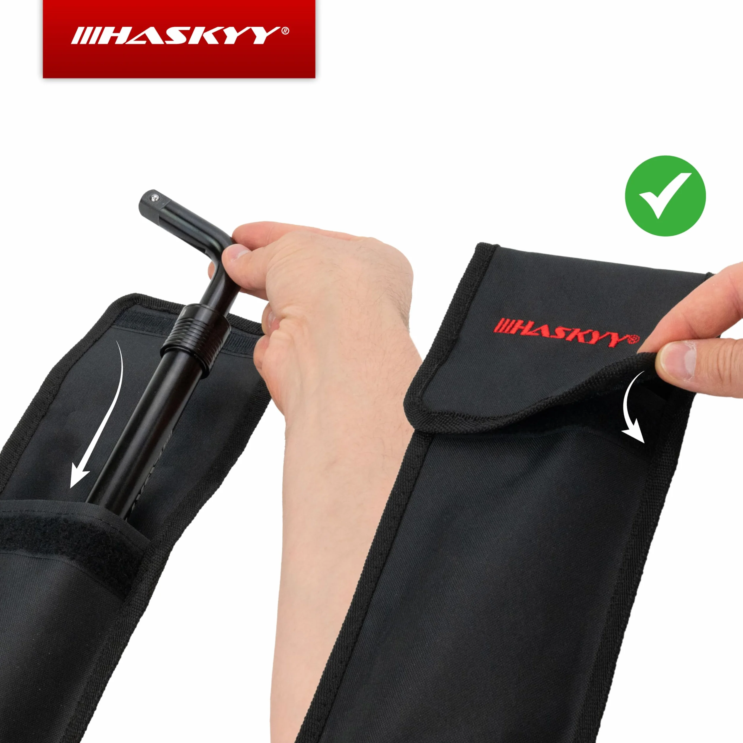 HASKYY Zestaw kluczy teleskopowych do nakrętek kół 355-530mm 1/2" 17/19mm 21/23mm