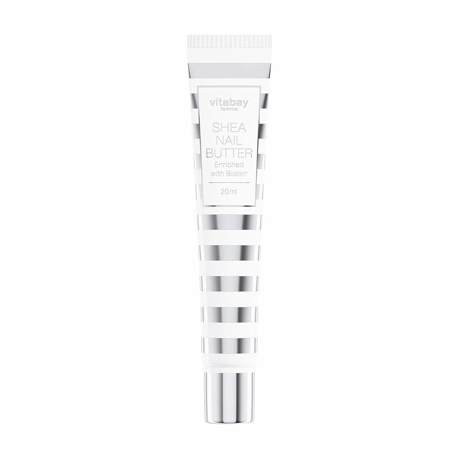 vitabay Shea Nail Butter, crema per unghie con biotina/vitamina H e burro di karitè contro unghie fragili e cuticole secche e screpolate, Burro Di Karité Per Le Unghie, 20 ml (confezione da 1)