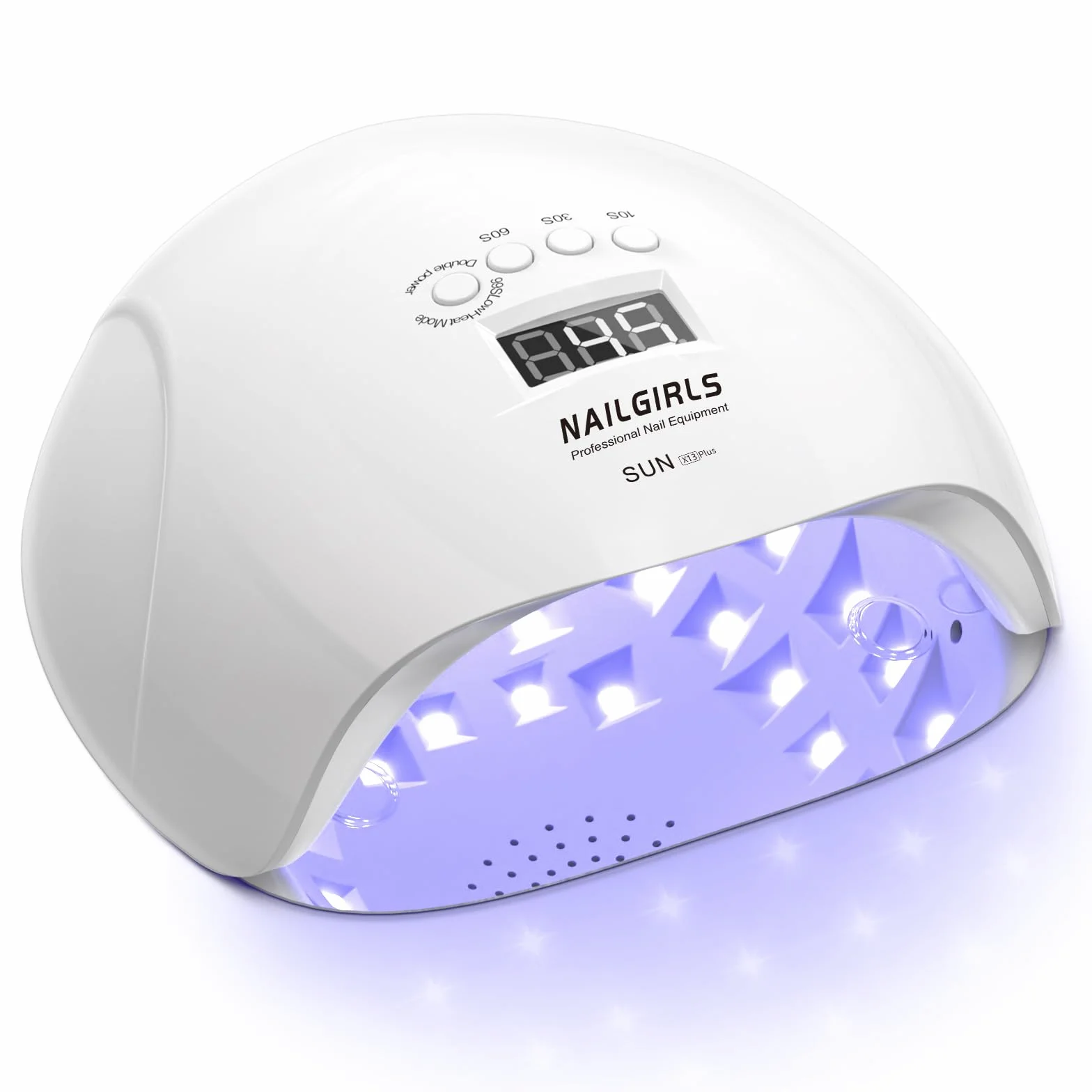 NAILGIRLS Lampada UV per Unghie 150W Portatile Asciuga Smalto LED 4 Modalità Timer Display LCD