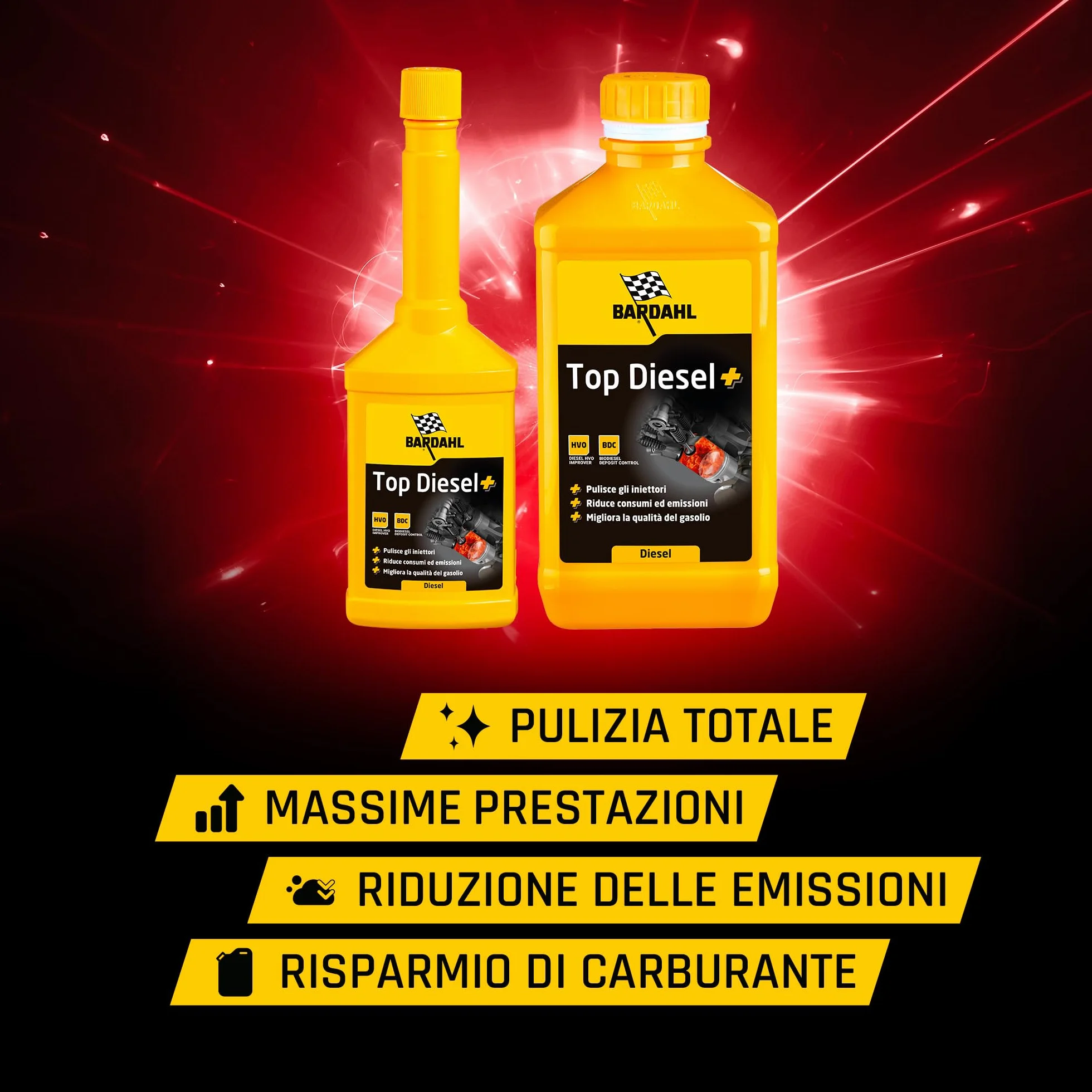Bardahl Additivo Top Diesel+ 250 ml - Lubrifica Pompa e Iniettori, Protegge Sistema Alimentazione