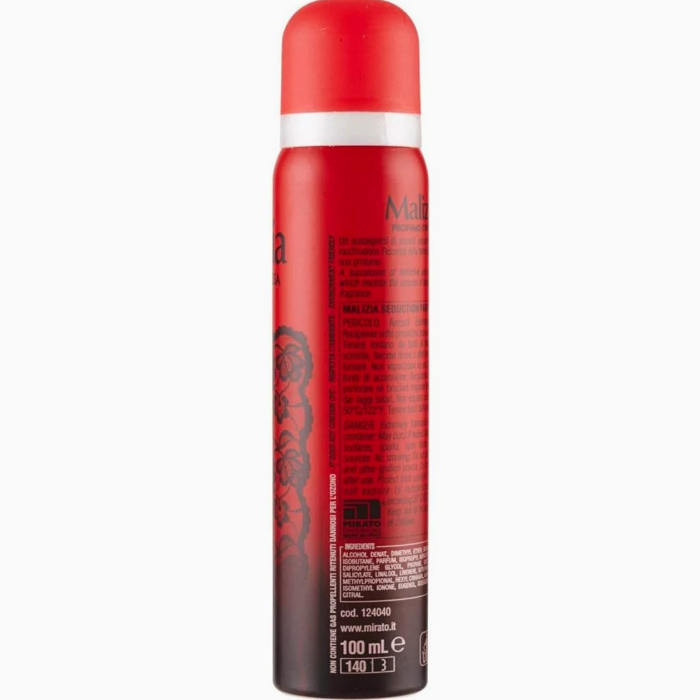 12 deodorante MALIZIA Donna Passion Seduction Profumo, deodorante spray da donna, 100 ml + portachiavi gratuito Beni Culinari