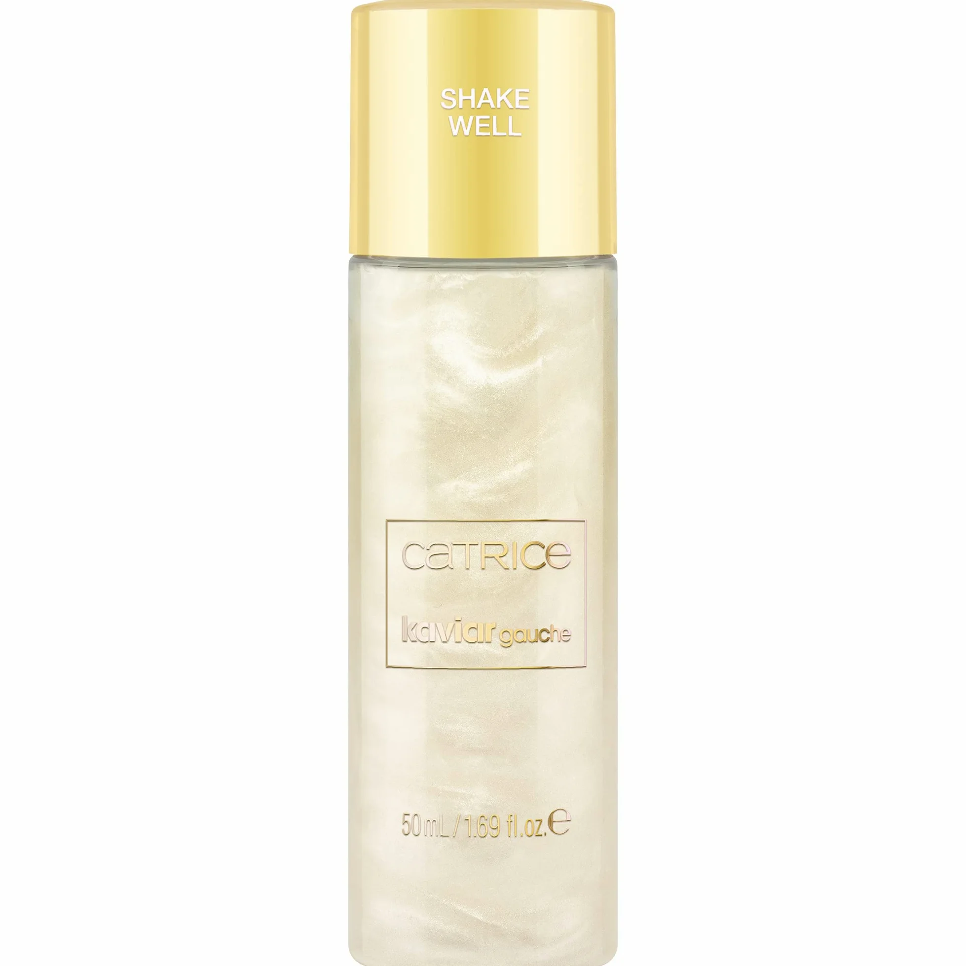 Catrice Kaviar Gauche Glow Fixing Spray, Nr. C01 Touch Of Love, oro, fissante, idratante, brillante, traslucido (50 ml)