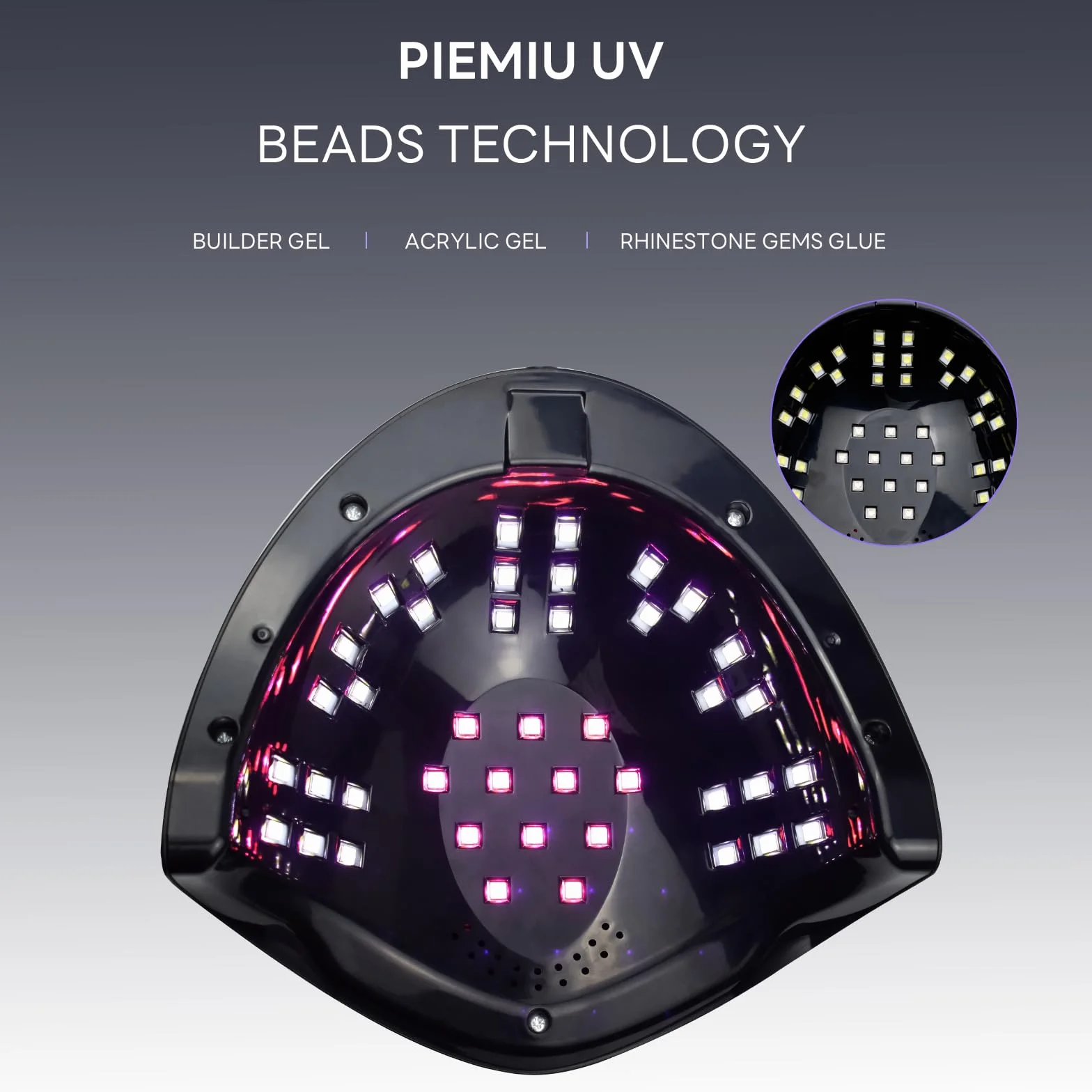 Lampada Unghie UV LED 168W,Professionale UV Unghie con 42LEDs,Asciugatura Rapida Asciuga Smalto Fornetto Unghie,Lampada Con 4 Timer e Sensore Automatico per Manicure/Pedicure (Nero)