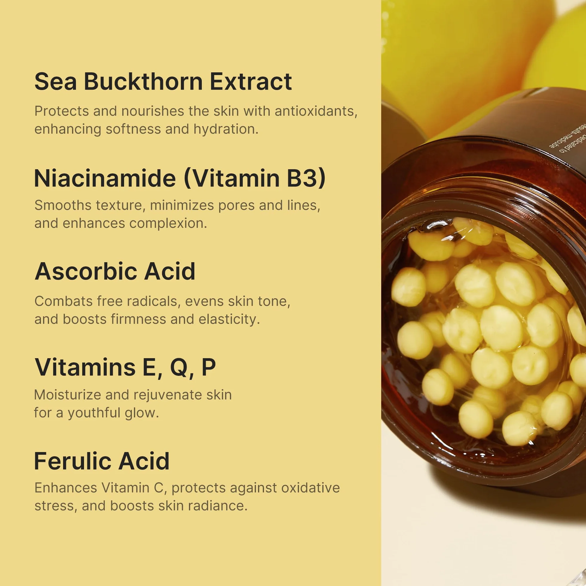 medicube Crema Idratante Viso Deep Vitamin C Golden Capsule Liposomi Rughe Skin Radiance Gel Trasparente 1,94 Oz