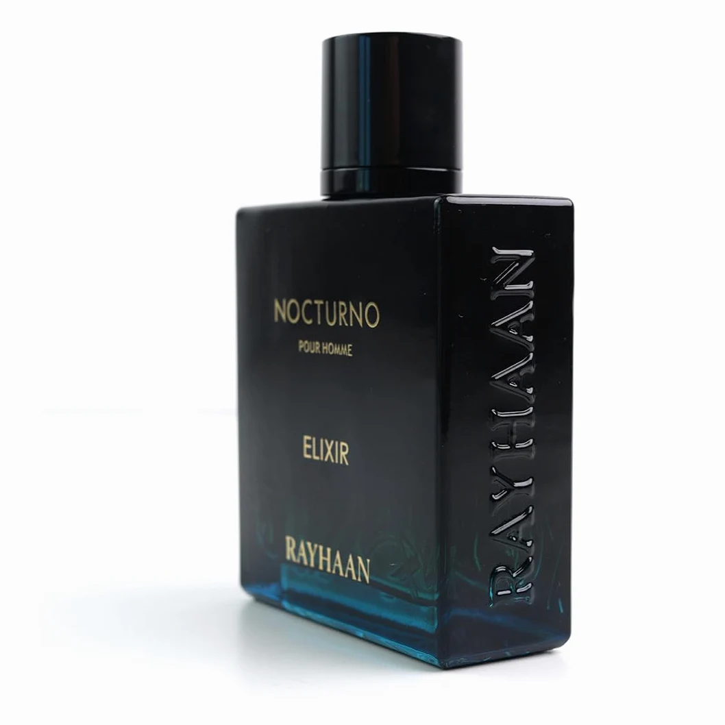 Rayhaan Nocturno Elixir Pour Homme Eau de Parfum Uomo - Legno Ambra Fragranza 100 ml