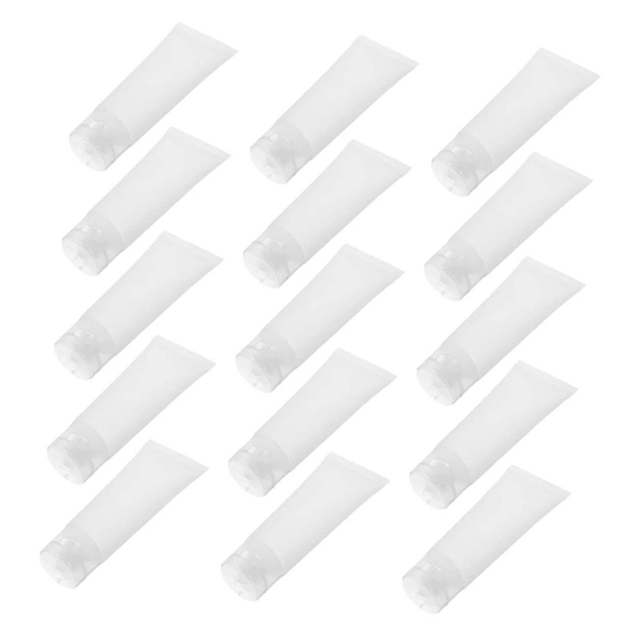 Ipetboom Kit 50 Pezzi Tubetti Trasparenti Ricaricabili da Viaggio 50ml in Pp e Pe, Bottiglie Compatte per Lozione, Shampoo e Dentifricio, per Uso Quotidiano e Viaggi
