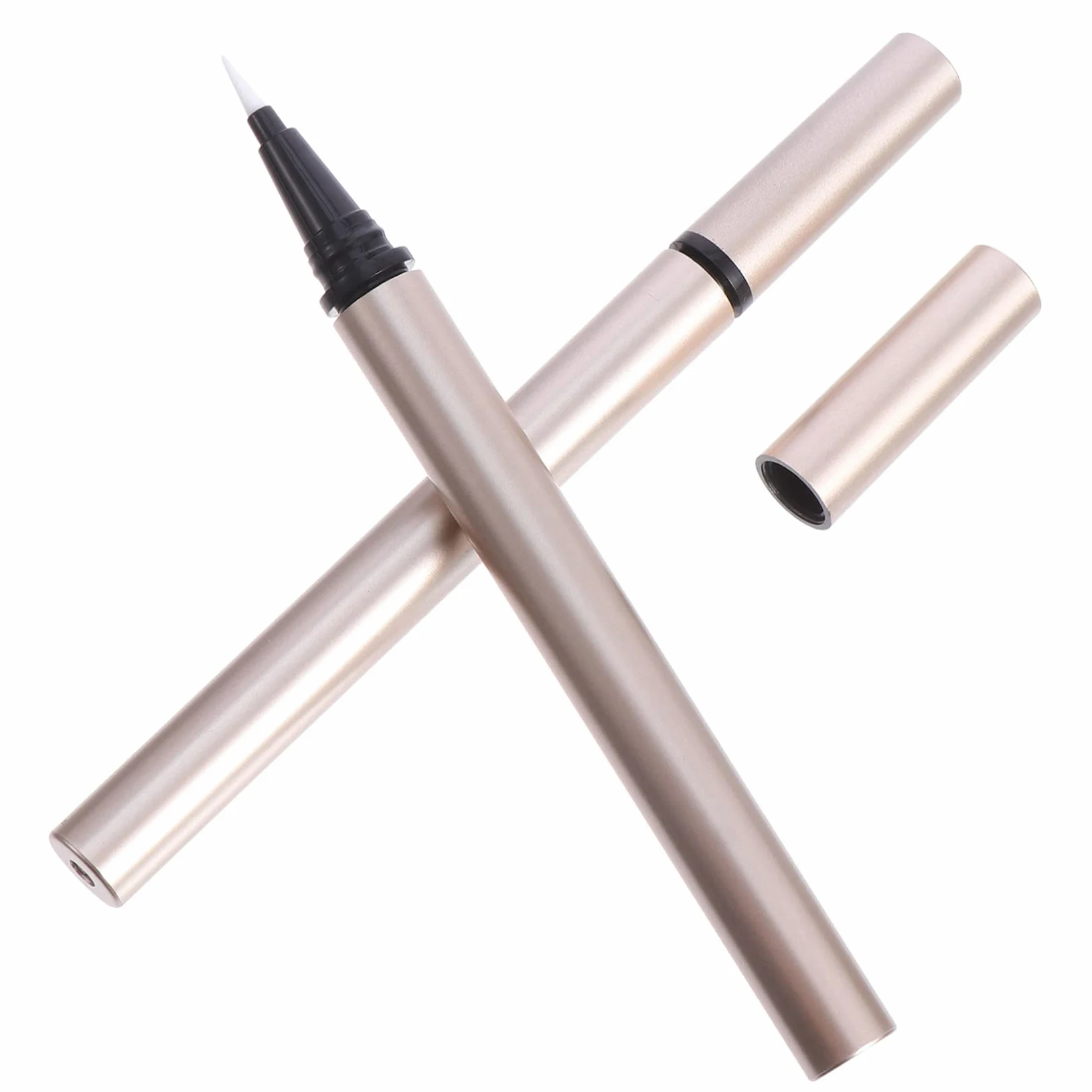5 Pezzi Tubetto Vuoto per Eyeliner Liquido 1ml Oro Ricaricabile in Plastico Portatile per Negozi e Saloni di Cosmetici