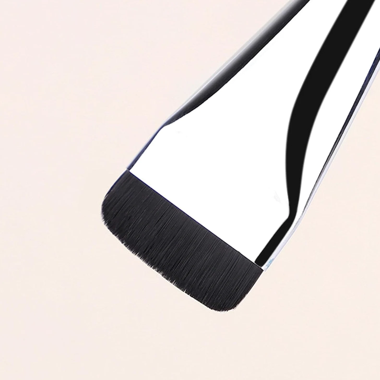 Pennello piatto per make-up per fondotinta, pennello piatto per correttore, ultra sottile, pennello per cipria, pennello per fondotinta, pennello per cosmetici