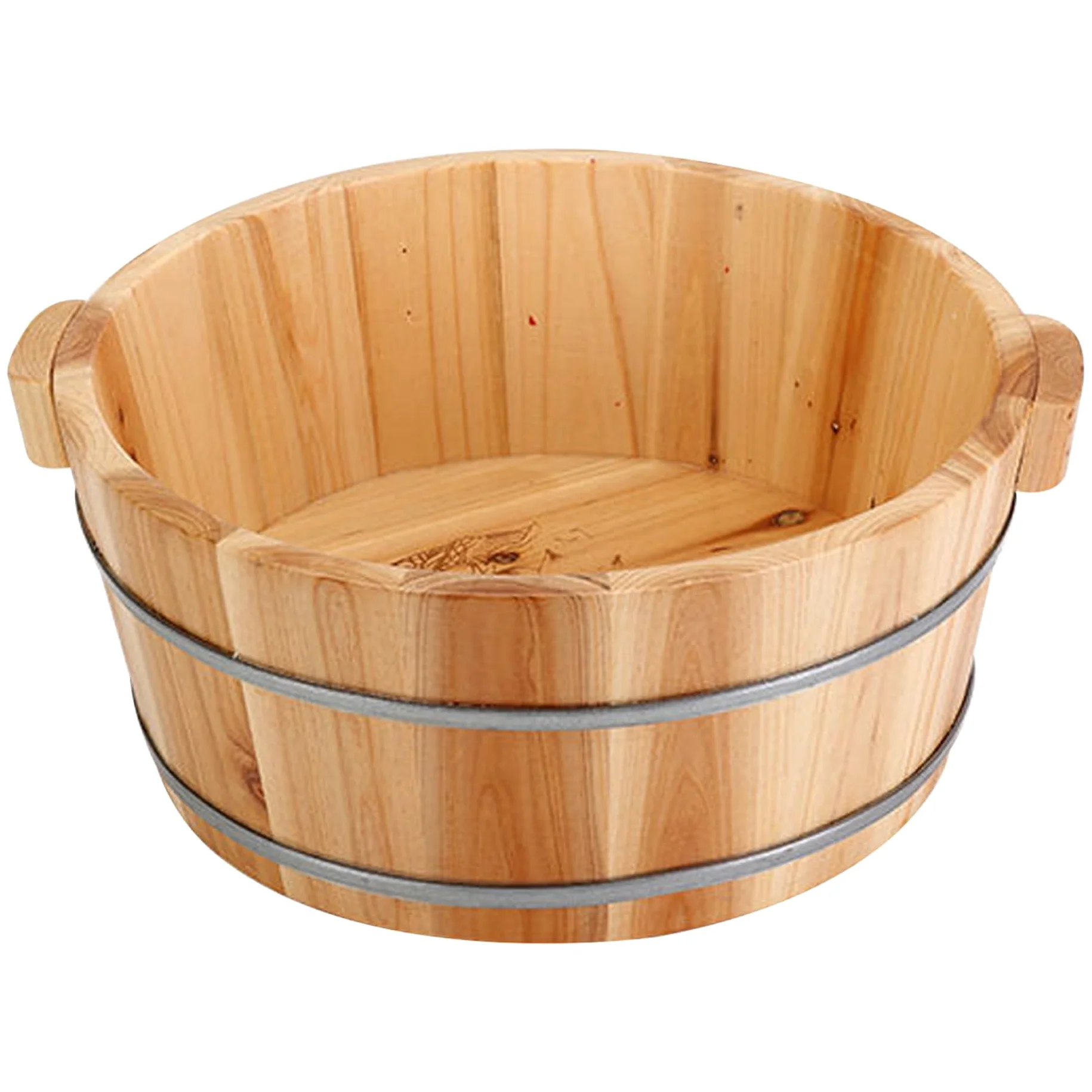 Ciotola per pedicure Vasca per piedi in legno 14, 2x6, 3 | Legno naturale liscio, ottimo per la cura dei piedi, ideale per sessioni spa a casa