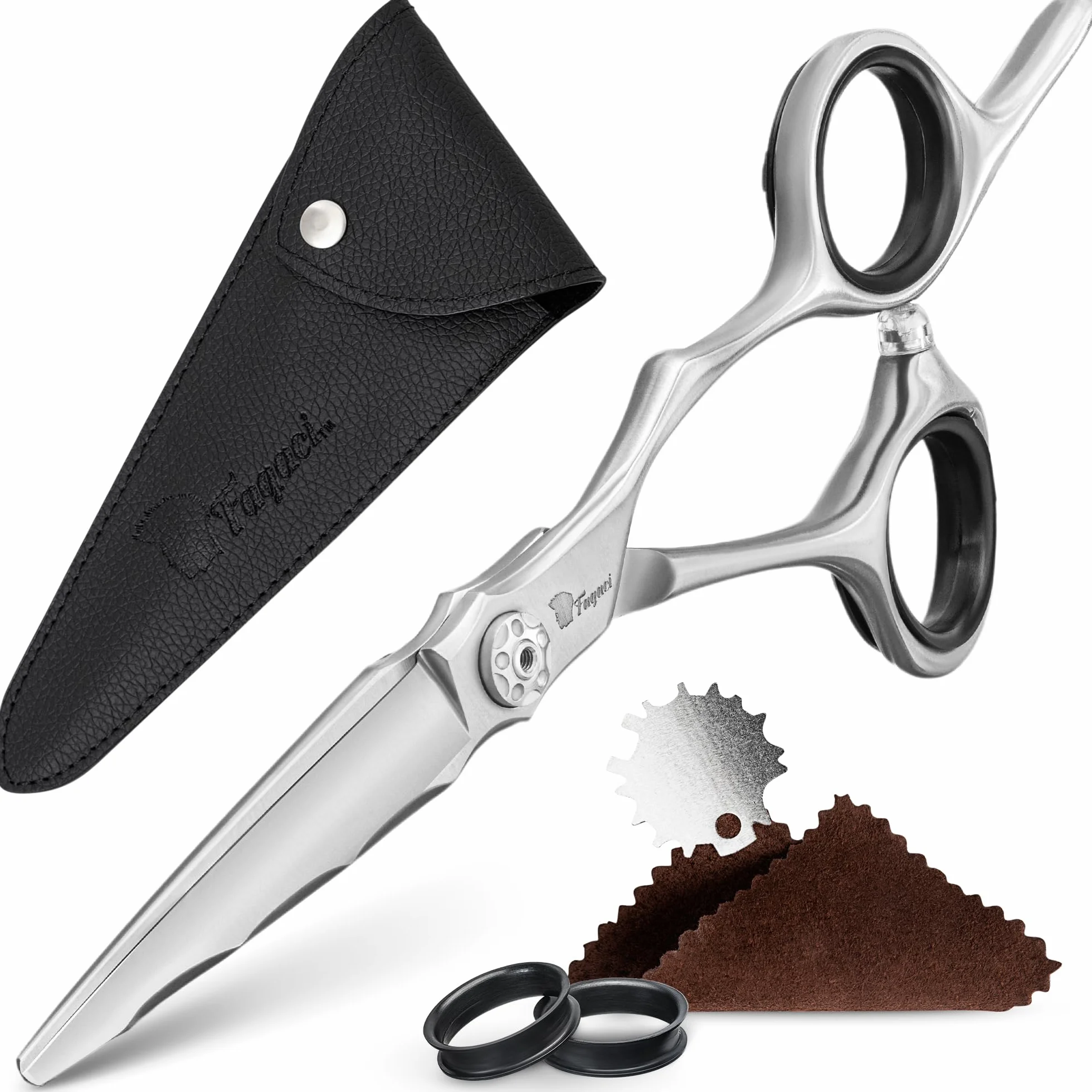 Fagaci Forbici Parrucchiere Professionali 5.5" Acciaio Giapponese per Tagli Ultraprecisi, Forbici Capelli Professionali Barbiere Lame Affilate Come Rasoi, Durata Estrema