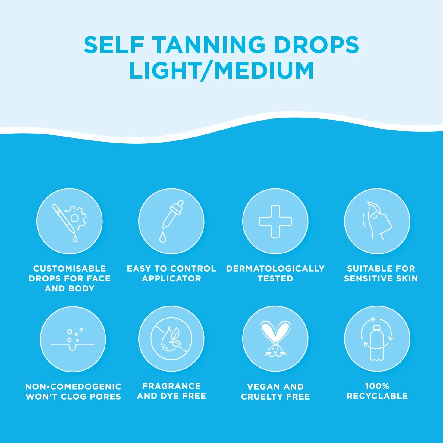 Bondi Sands Face Drops Light/Medium 30ml