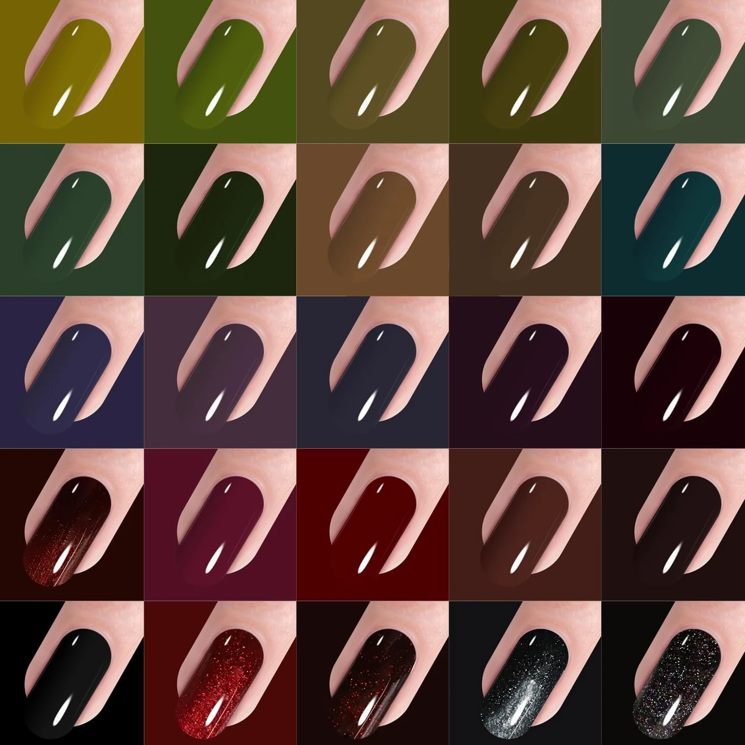 Vishine Smalto Semipermanente Unghie, 48 pcs Smalti Semipermanenti per Unghie con Base e Top Coat, Matt Coat, Smalto per Unghie in gel UV LED Nudo Rosso Semipermanente Unghie, 8ml