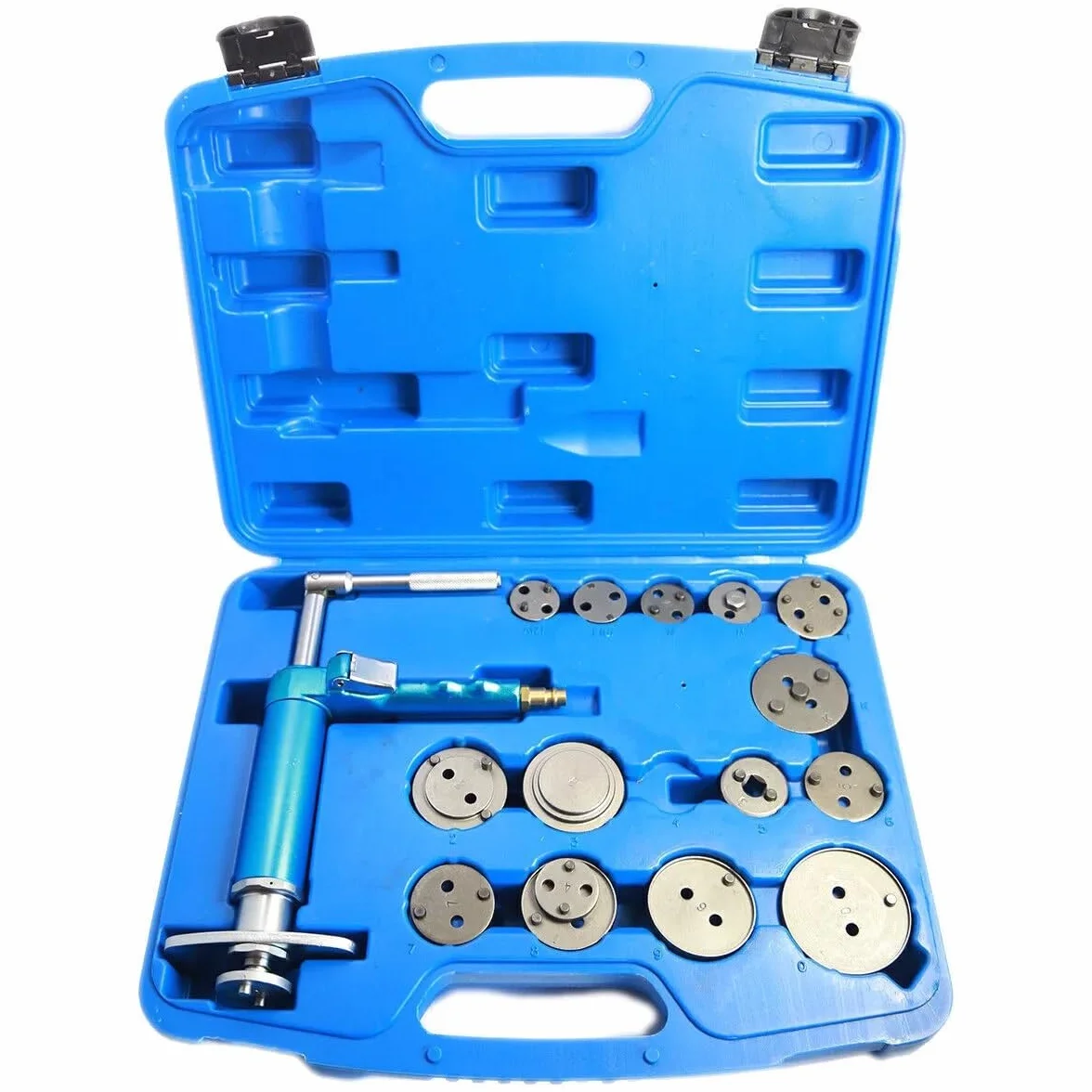 Arretratore Pistoncini Freni 16 Pezzi Kit Set Smontaggio Ripristino Pinza Freno Disco