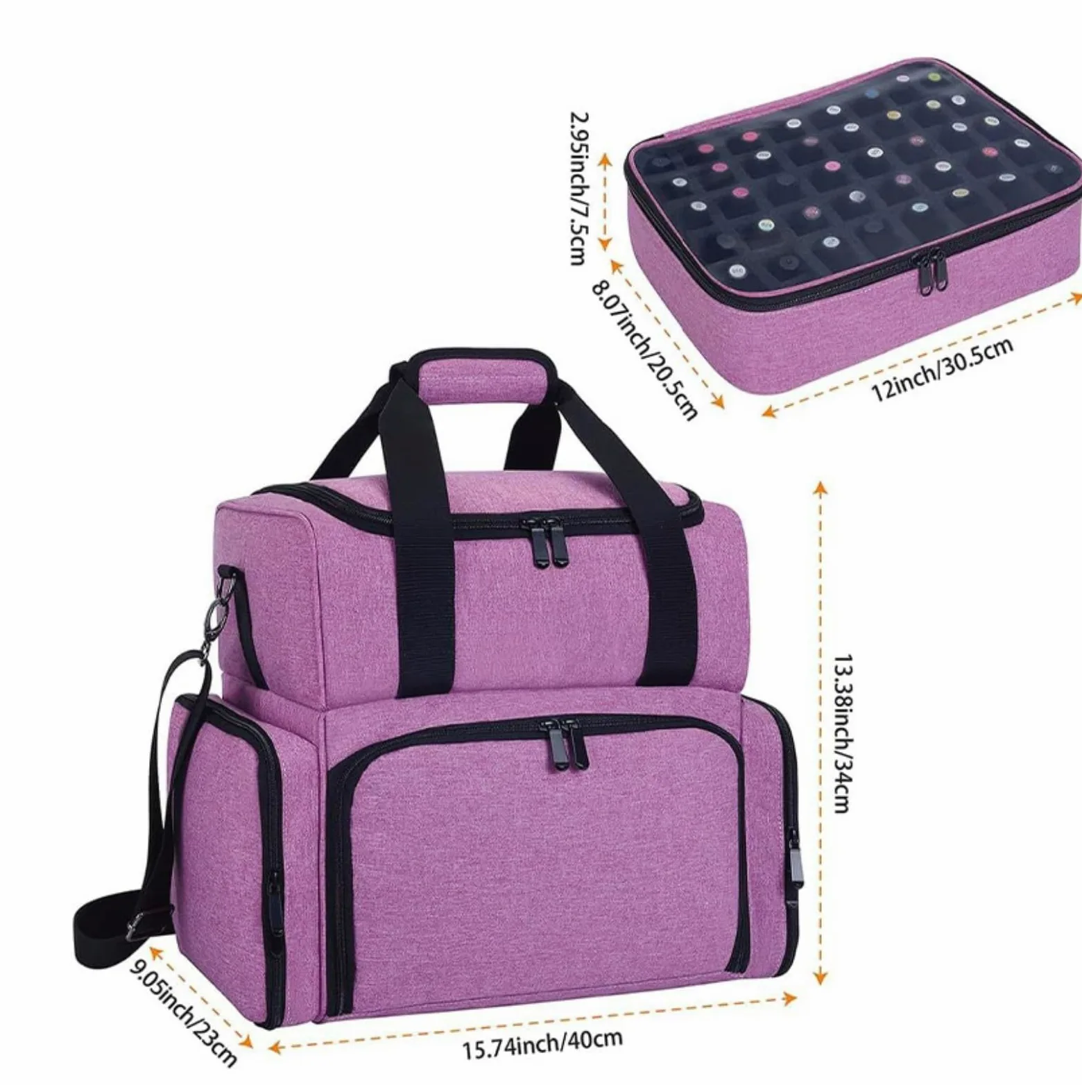 Organizzatore Smalti Scatola Portaoggetti for Smalto Portatile da Viaggio Staccabile Porta Smalti per Unghie(Pink)